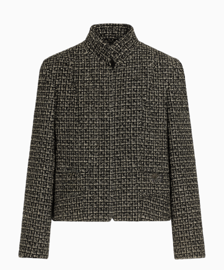 Veste Tweed Croisé Graphite