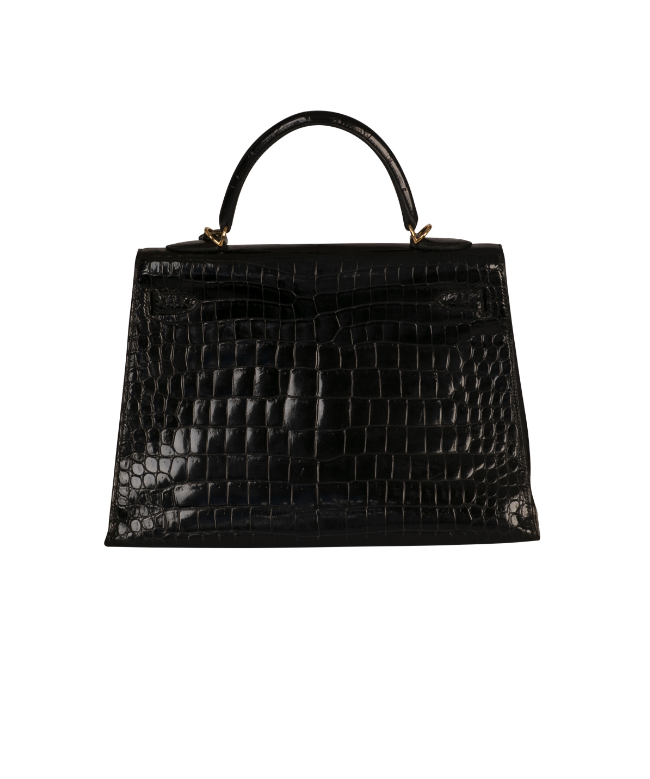 Achat Sac Hermès, modèle Kelly Crocodile Noir 2