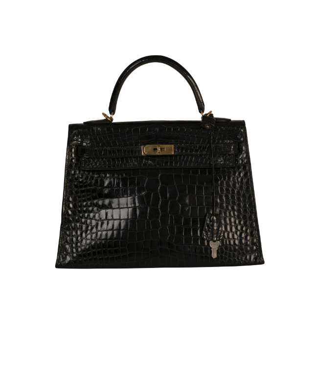 Achat Sac Hermès, modèle Kelly Crocodile Noir 1
