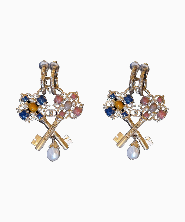Achat Boucles D'Oreilles Chanel, modèle Keys PF2015