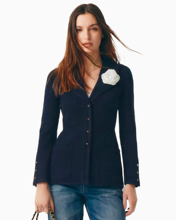 Veste Tweed Bleu Marine Fall 1995