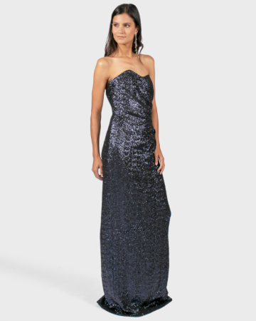 Robe Grise Sequin