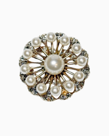 Broche Rosace De Perles