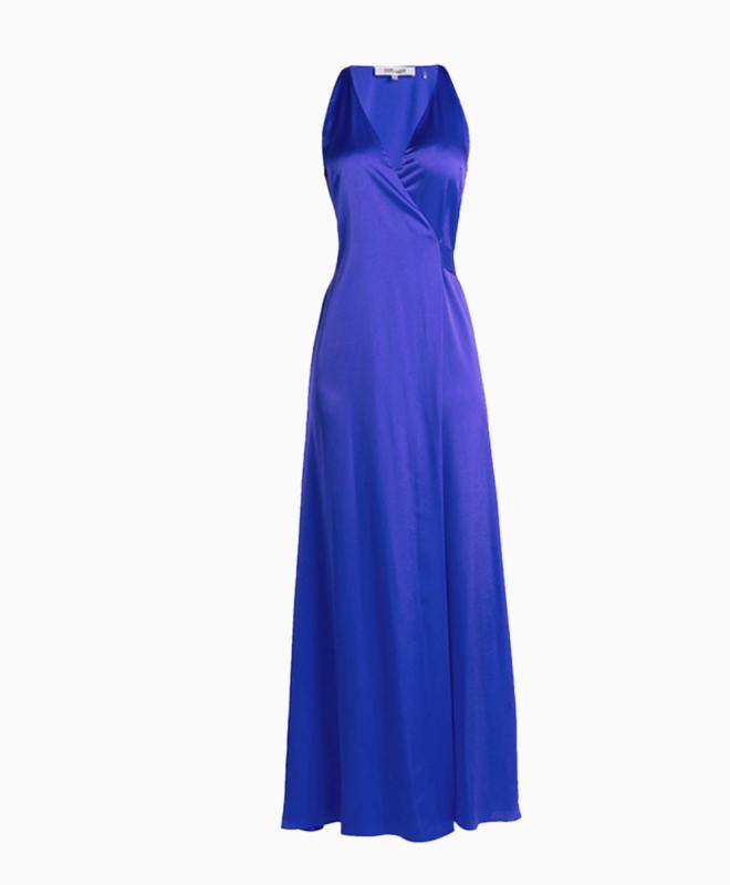 Location robe Diane Von Furstenberg Paola Blue Wrap 2