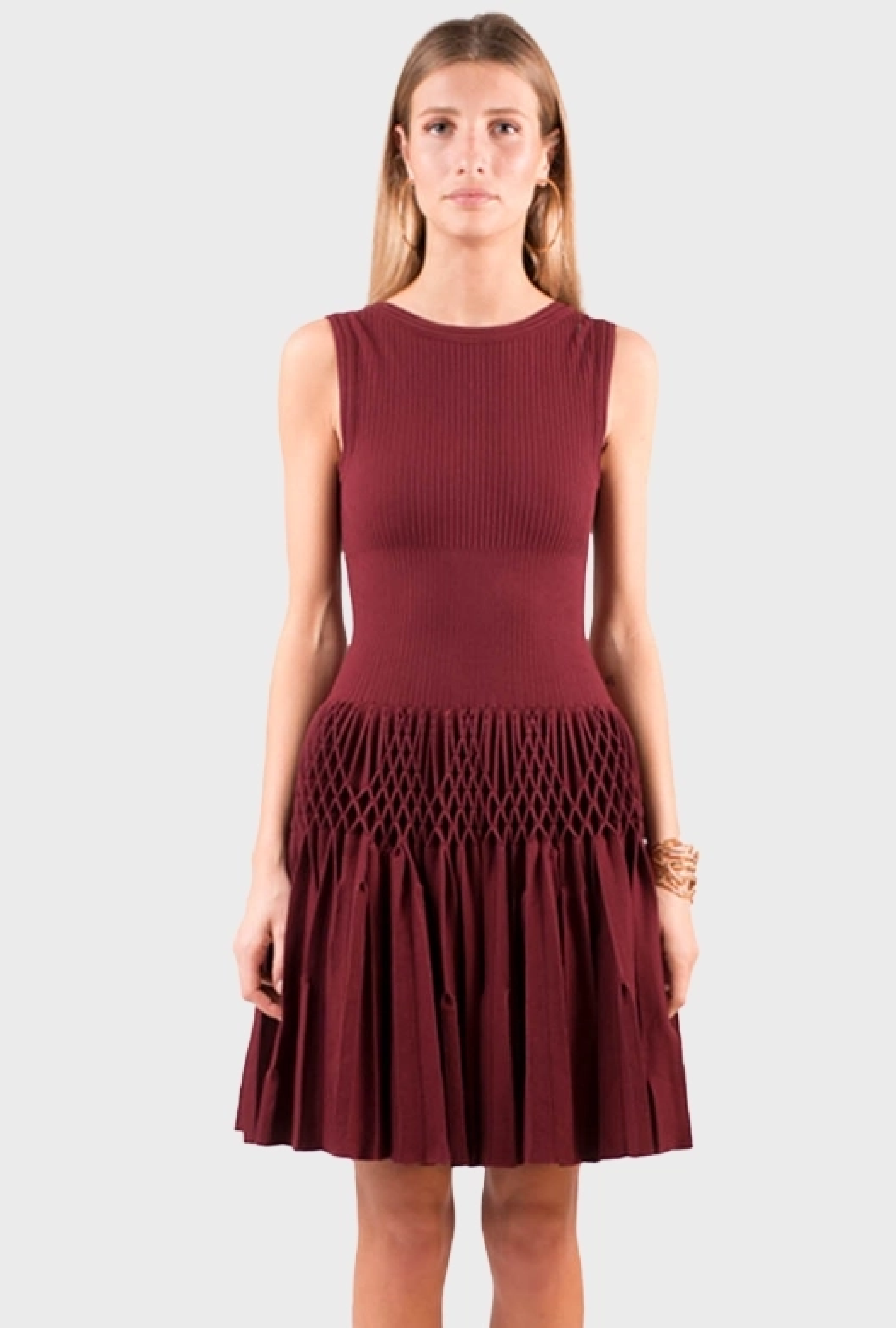 Robe Alaia Corolle Bordeaux