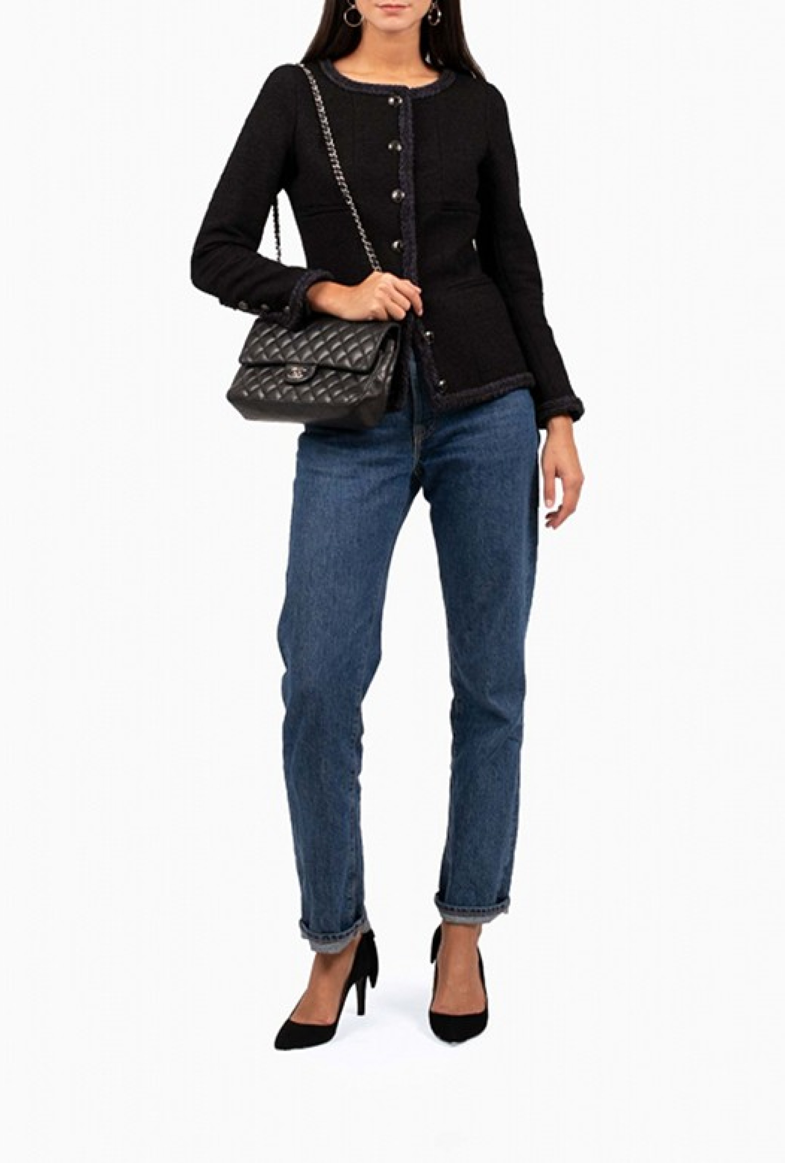 Veste Chanel Tweed Noire