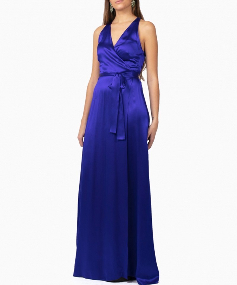 Robe Diane Von Furstenberg Paola Blue Wrap-Exclusivité web