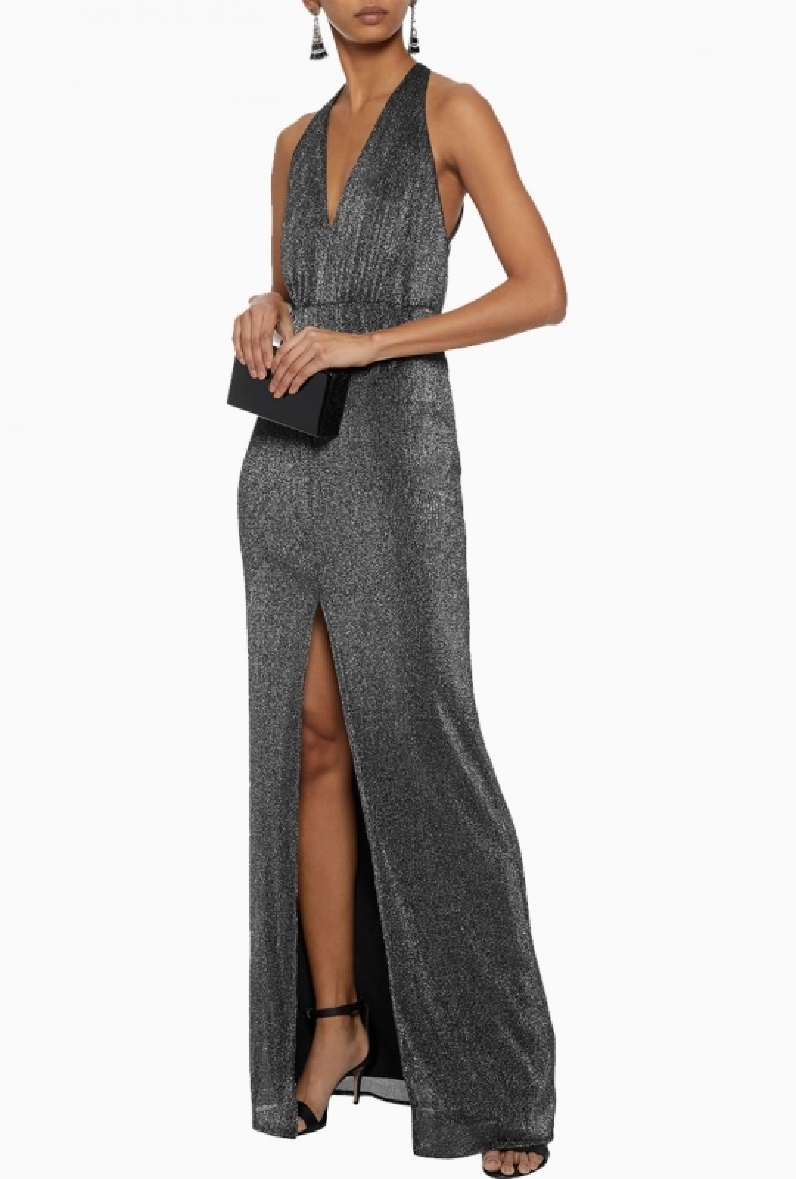 Robe Halston Heritage Metallic Ribbed Knit-Exclusivité web