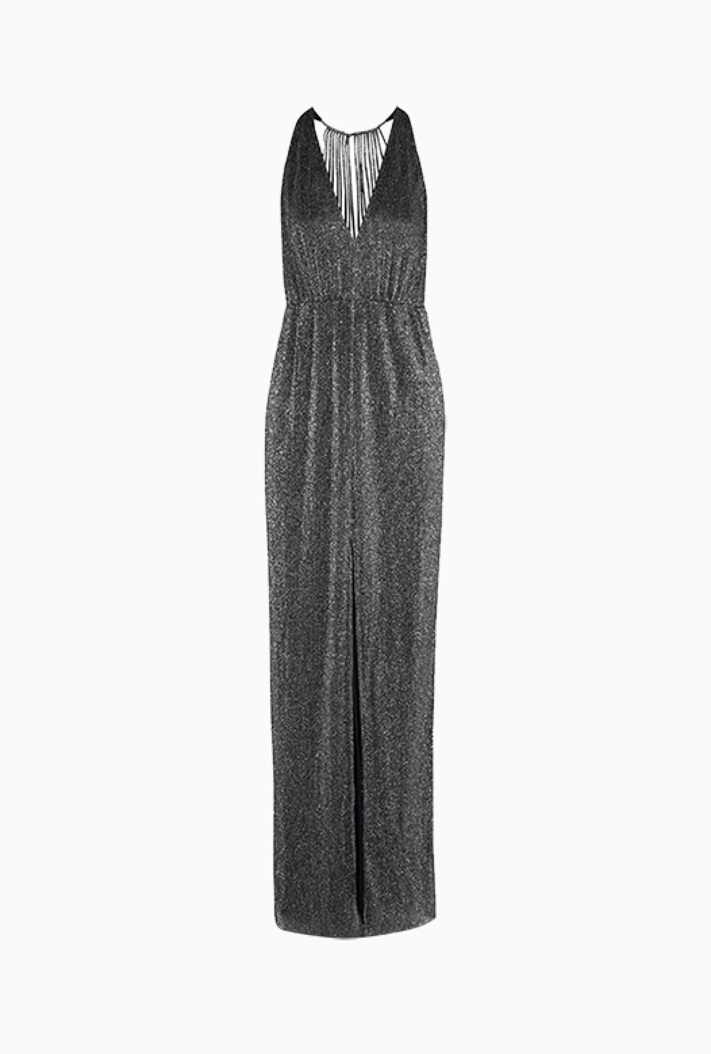 Robe Halston Heritage Metallic Ribbed Knit-Exclusivité web