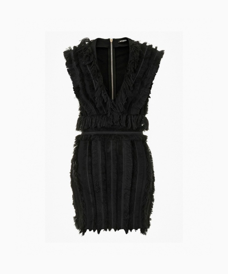 Robe Balmain Black Fringe