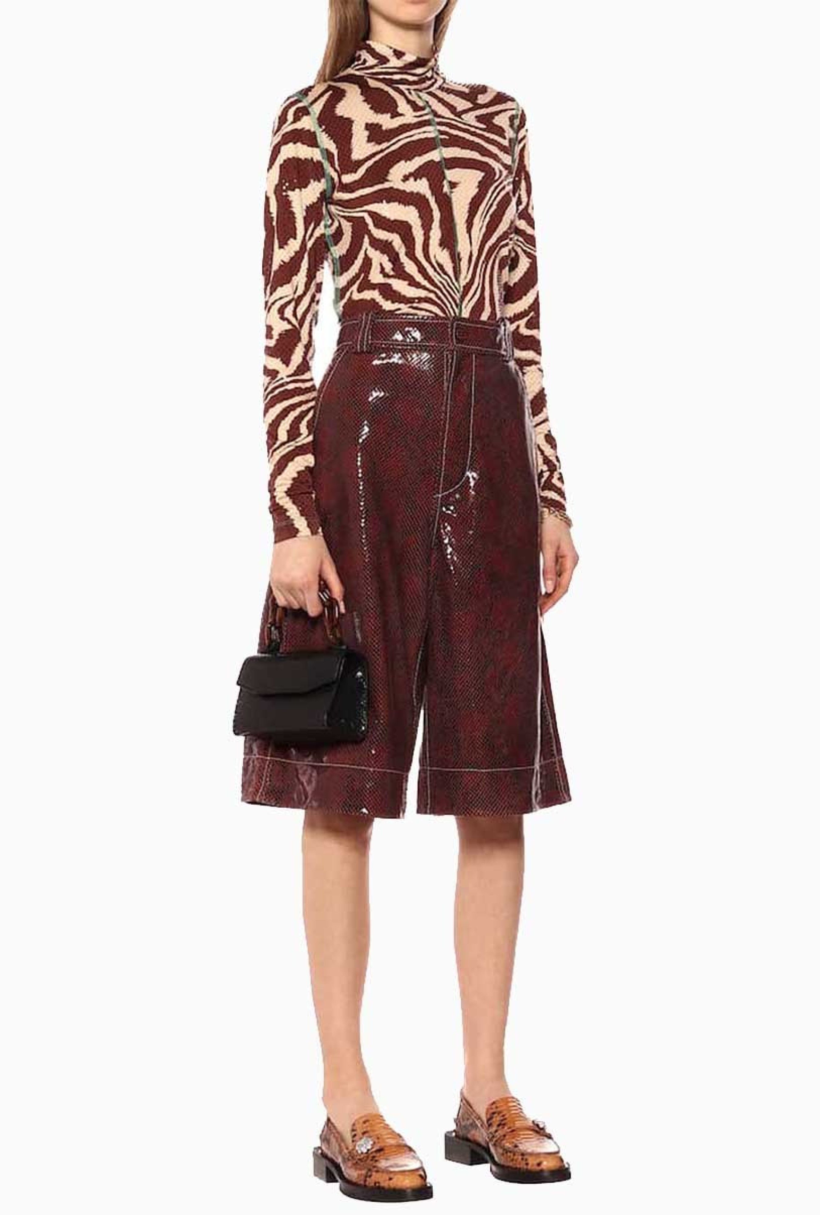 Top Ganni Foil Jersey Rollneck