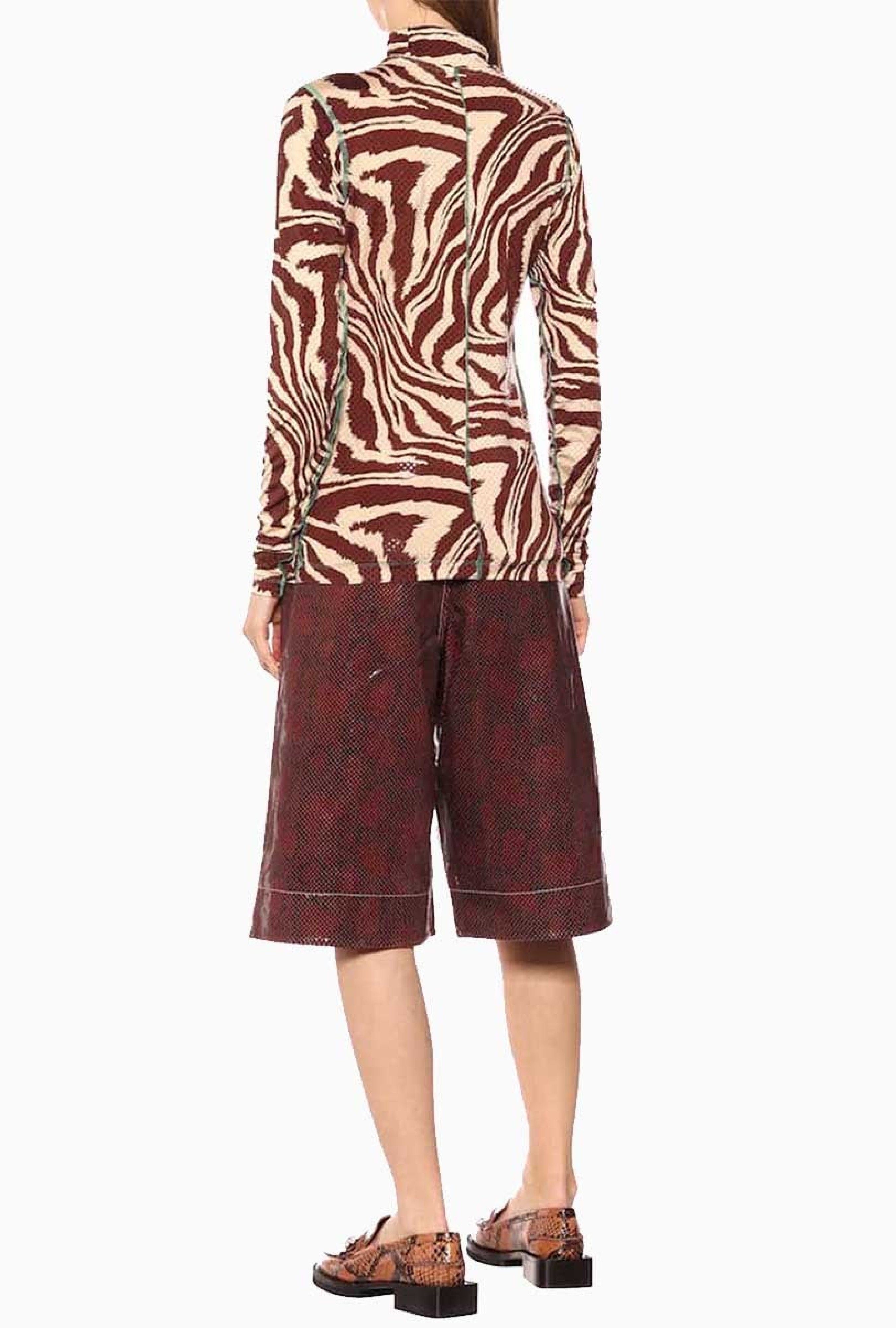 Top Ganni Foil Jersey Rollneck