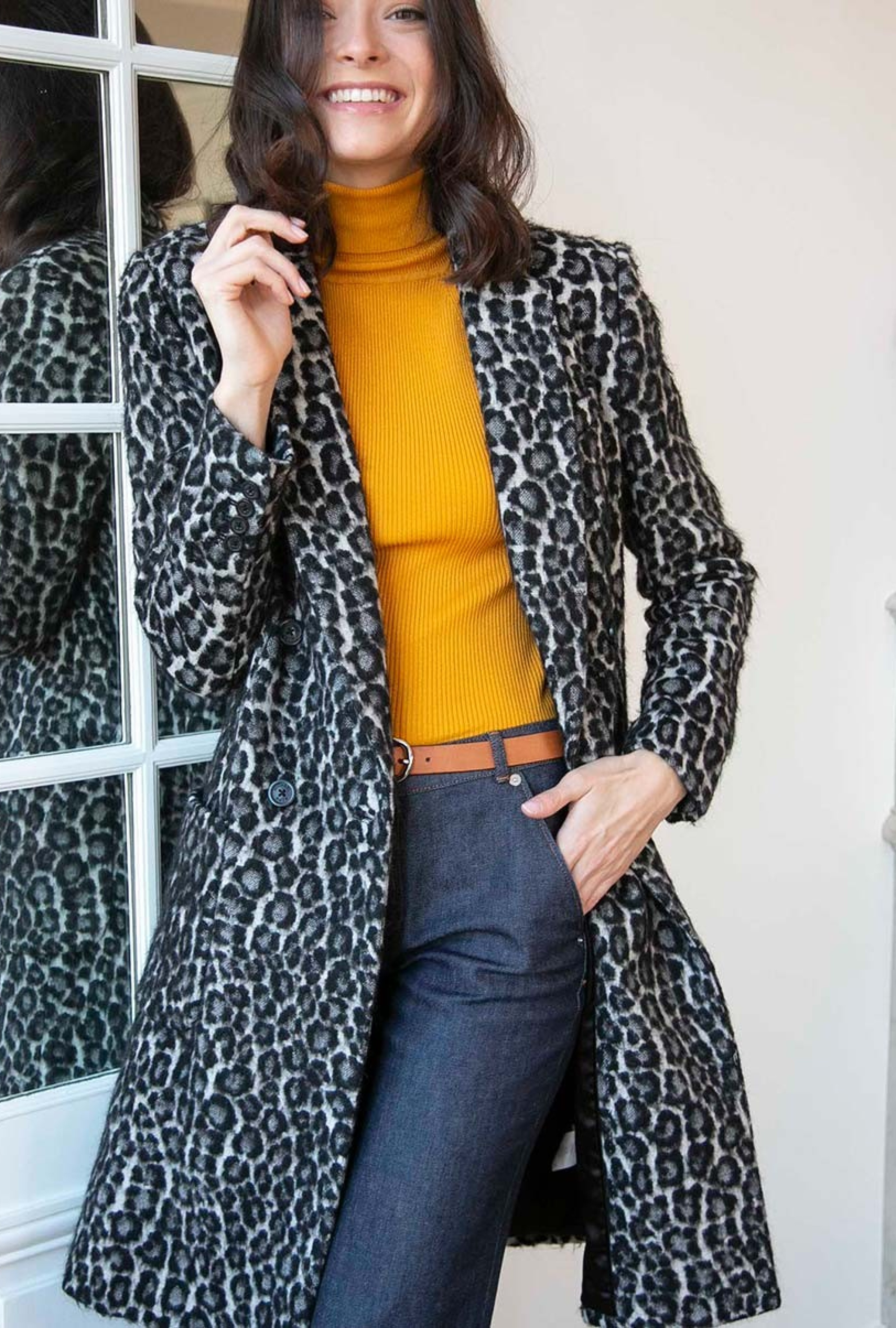 Manteau Michael Kors Jacquard Léopard