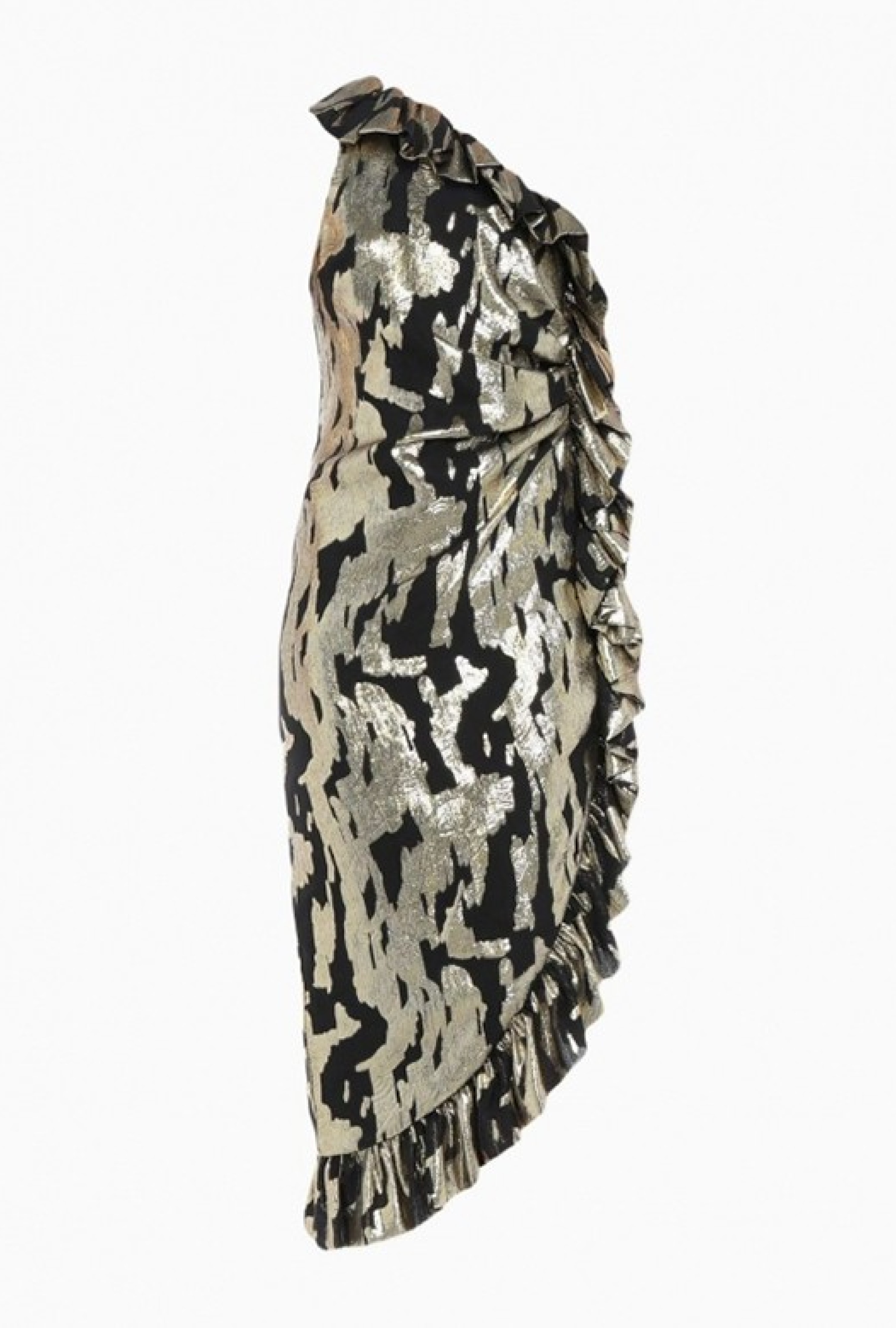 Robe Attico Bronze One Shoulder