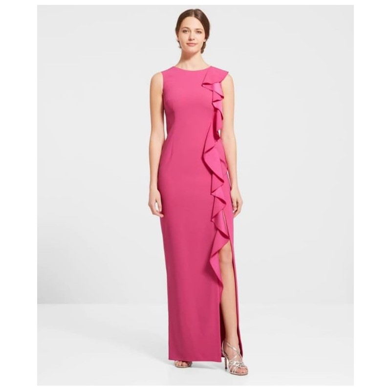Robe Paule Ka longue cintrée en crepe de satin