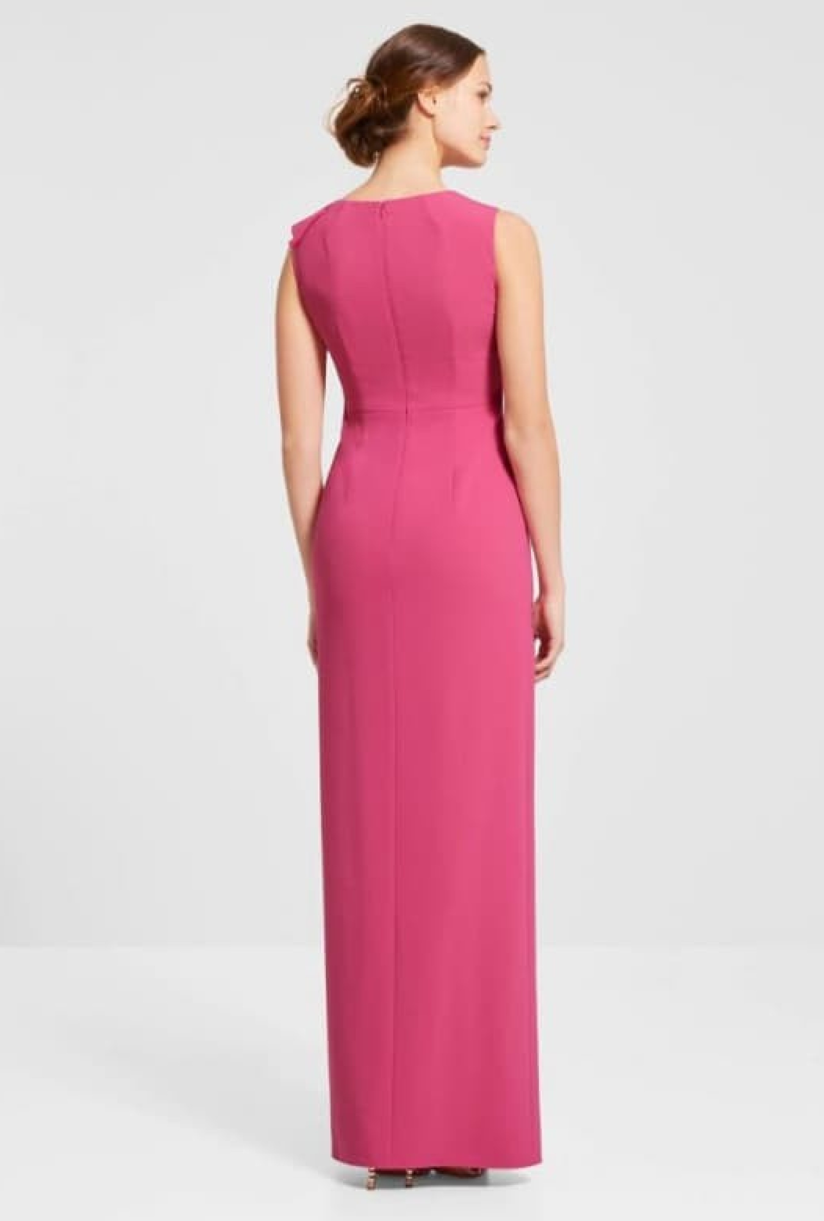 Robe Paule Ka longue cintrée en crepe de satin