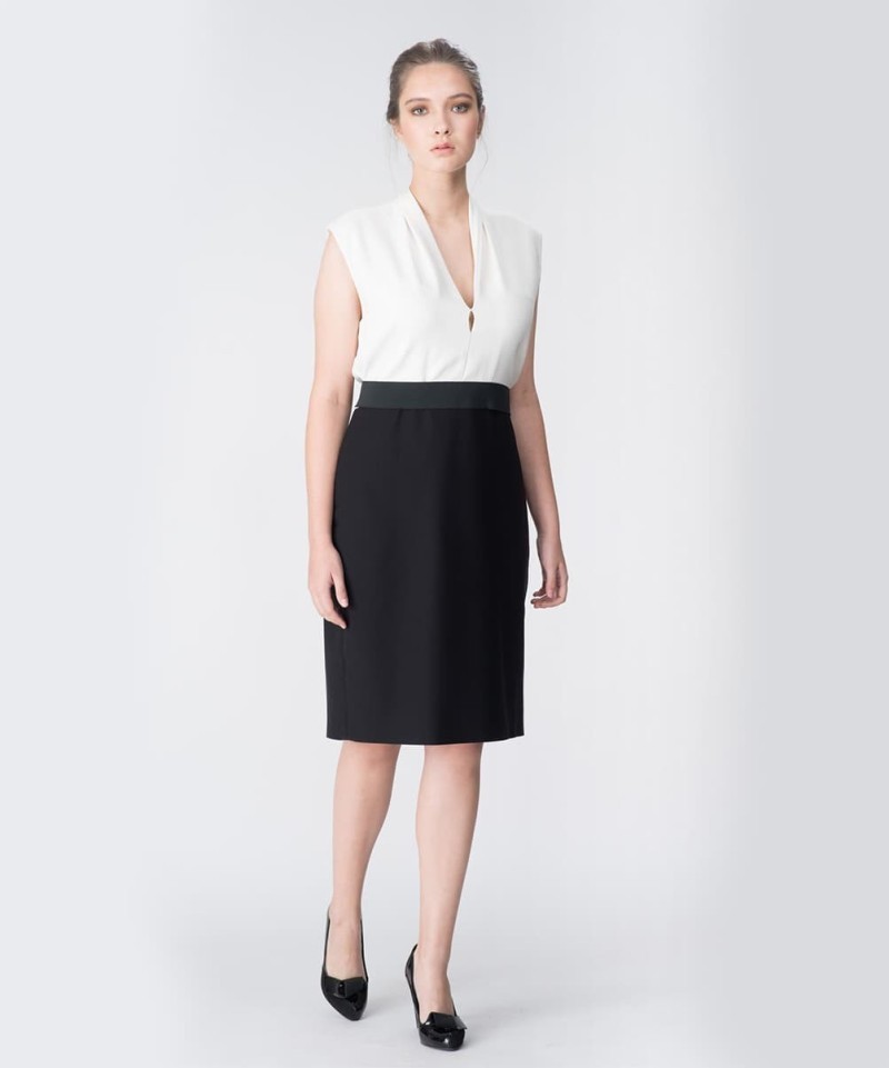 Robe Lanvin top blanc jupe noire