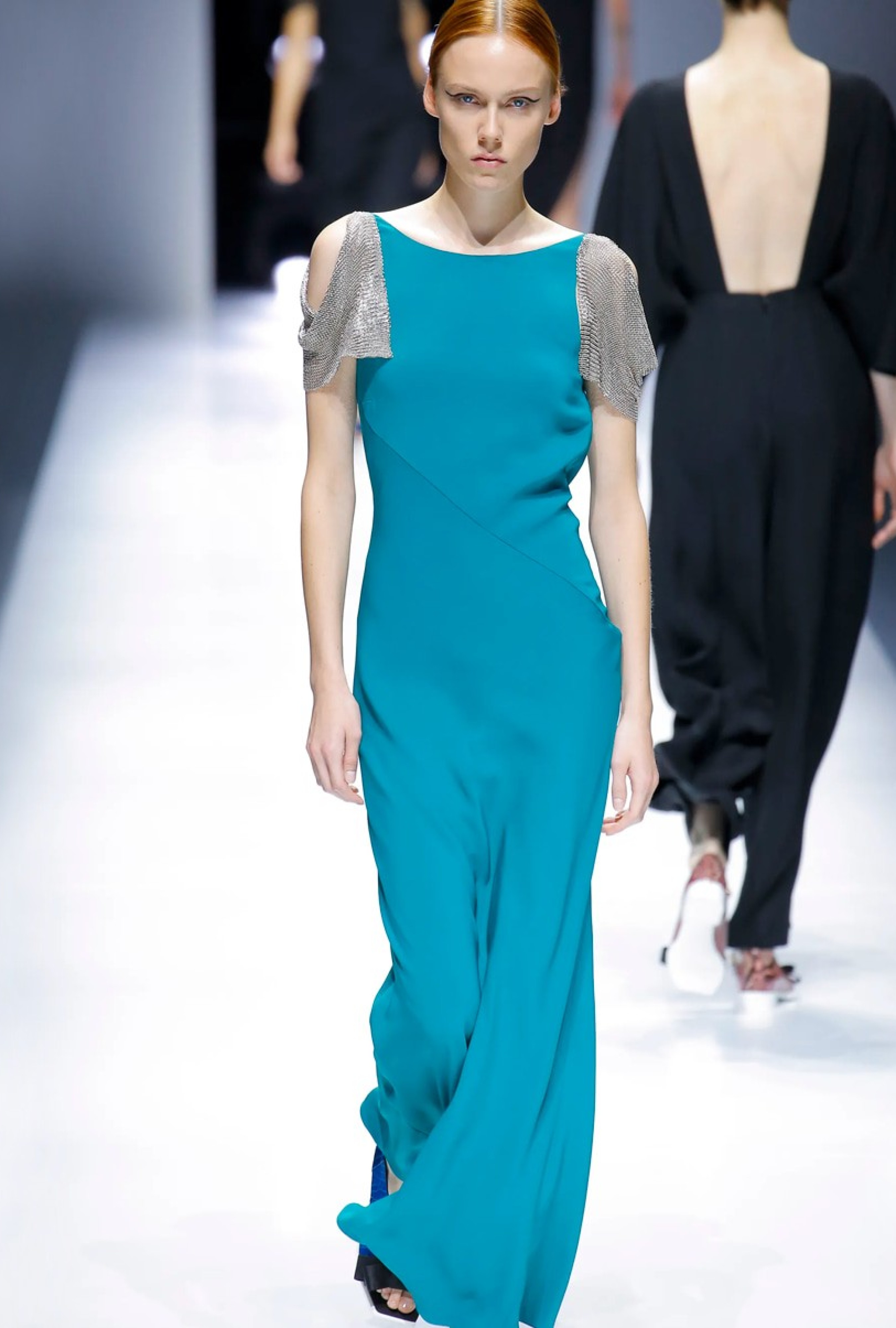 Robe Lanvin bi-matière métal