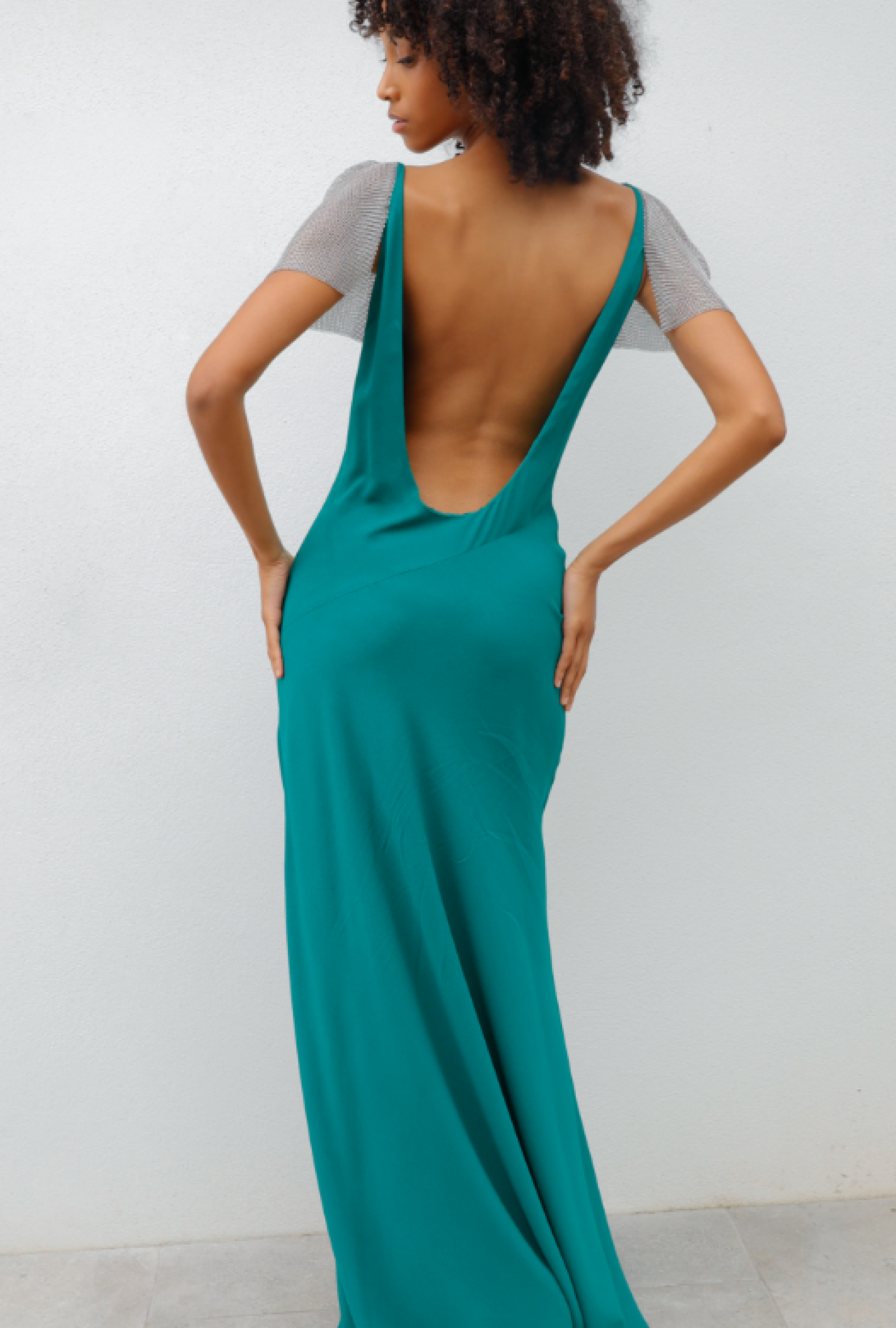 Robe Lanvin bi-matière métal