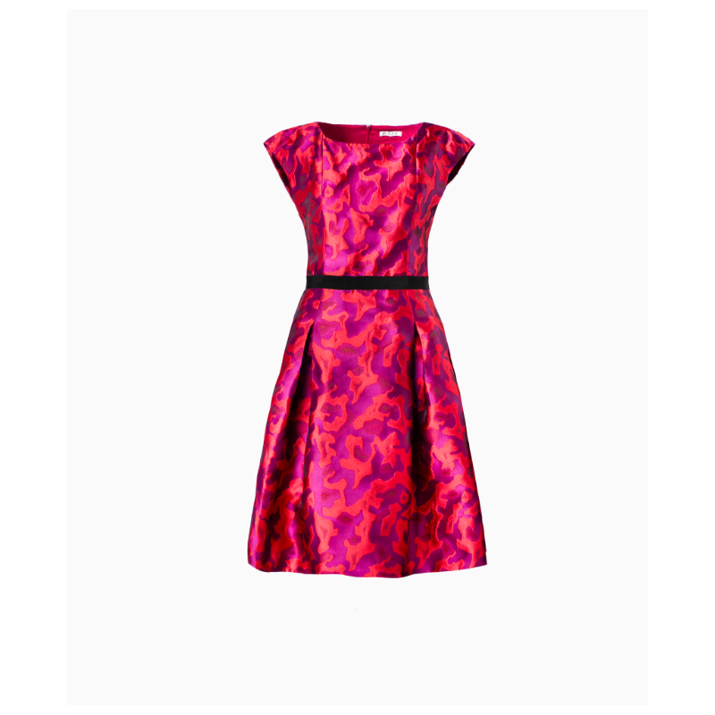 Robe Paule Ka Violette Et Orange Années 50