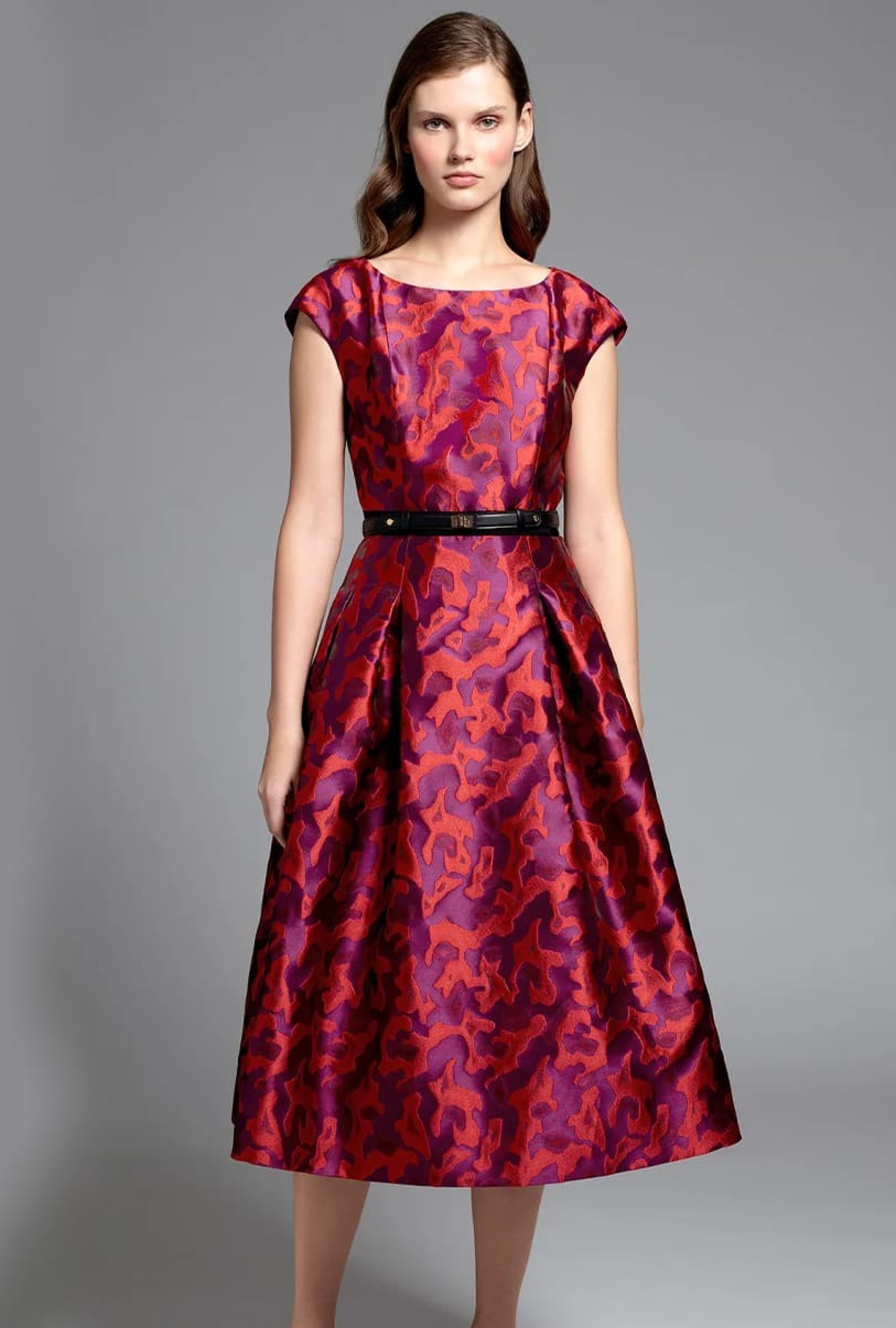Robe Paule Ka Violette Et Orange Années 50
