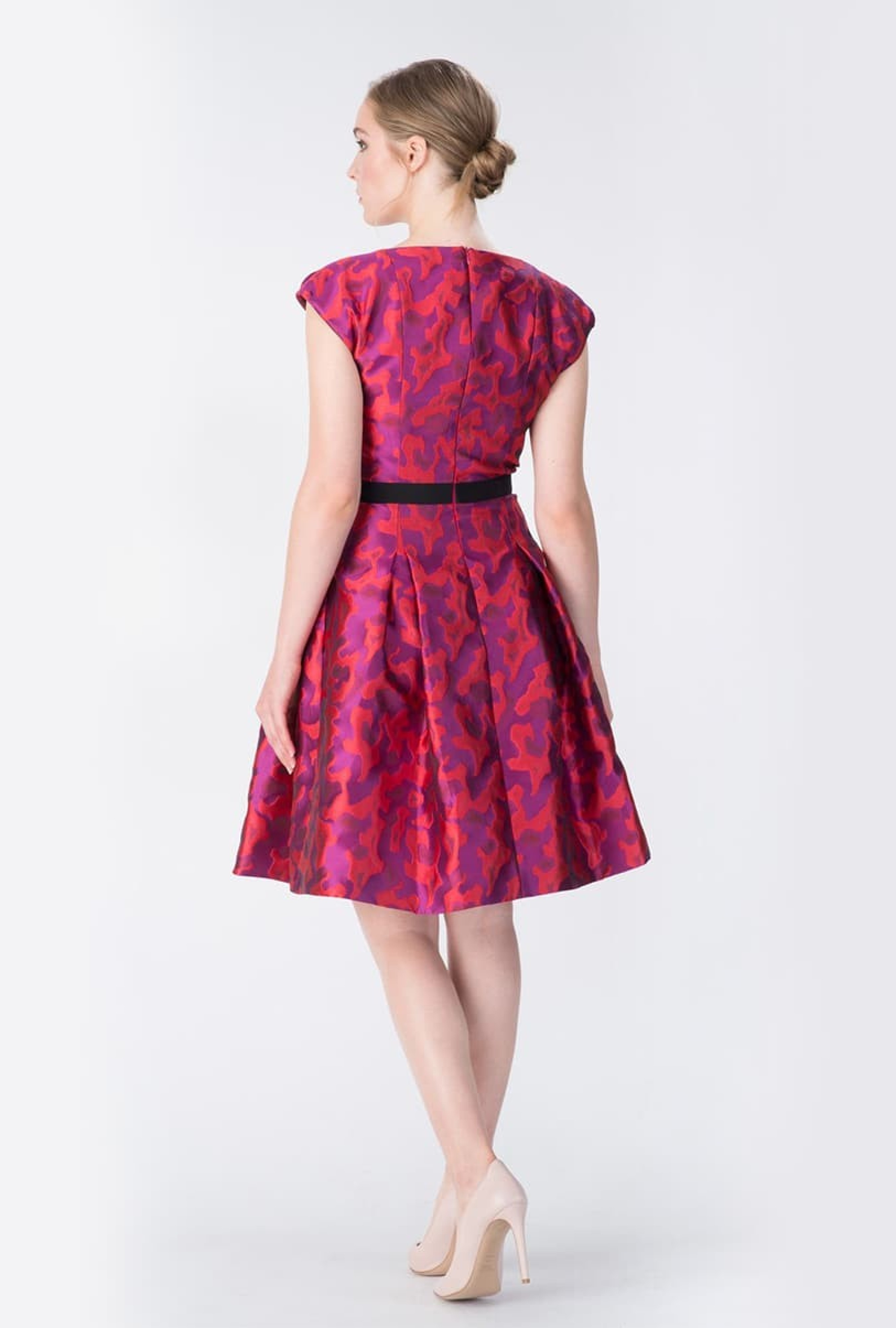 Robe Paule Ka Violette Et Orange Années 50