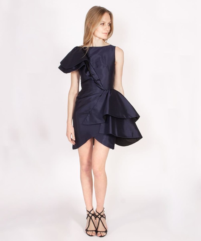 Robe Lanvin Taffetas Marine