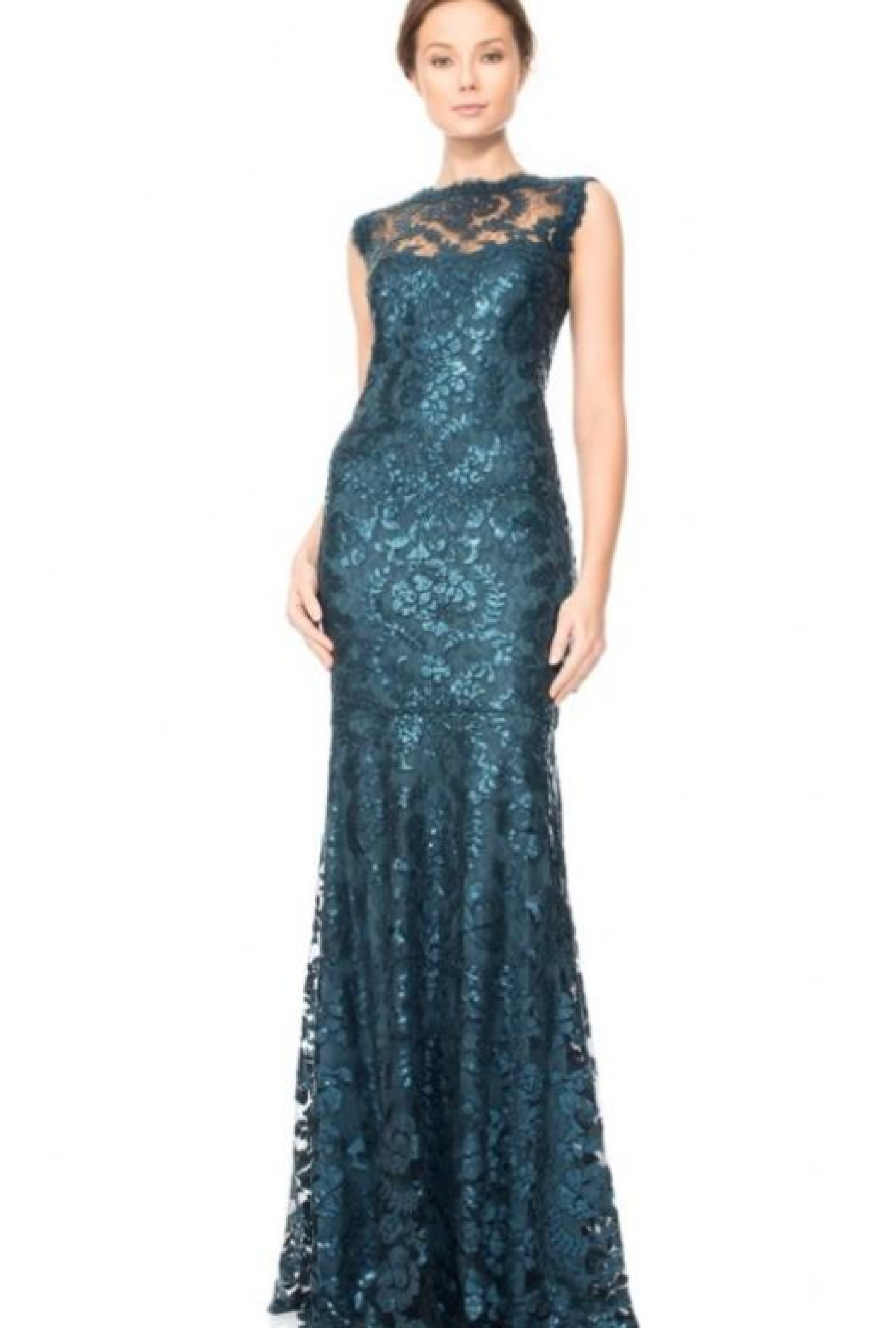 Robe Tadashi Shoji Paillette Embroided Lace-Exclusivité web