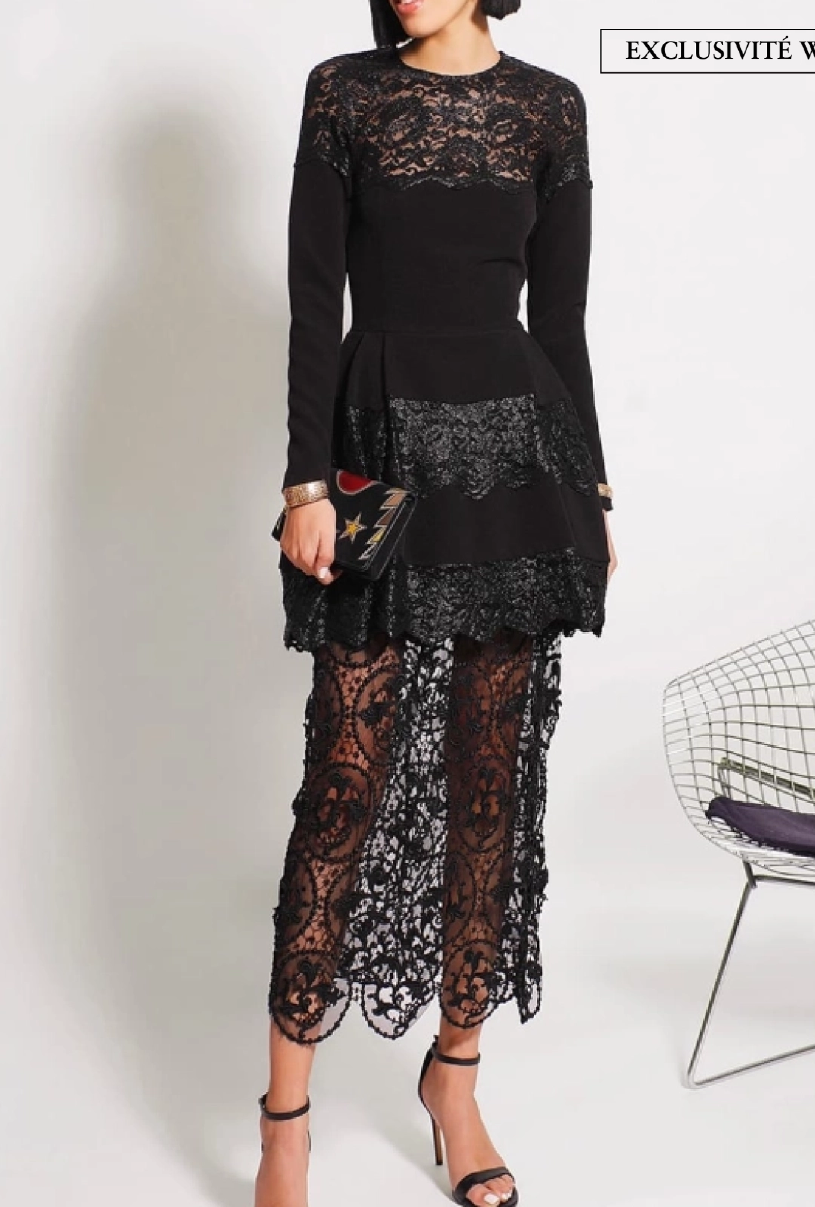 Robe Ungaro Crepe Noire Patineuse