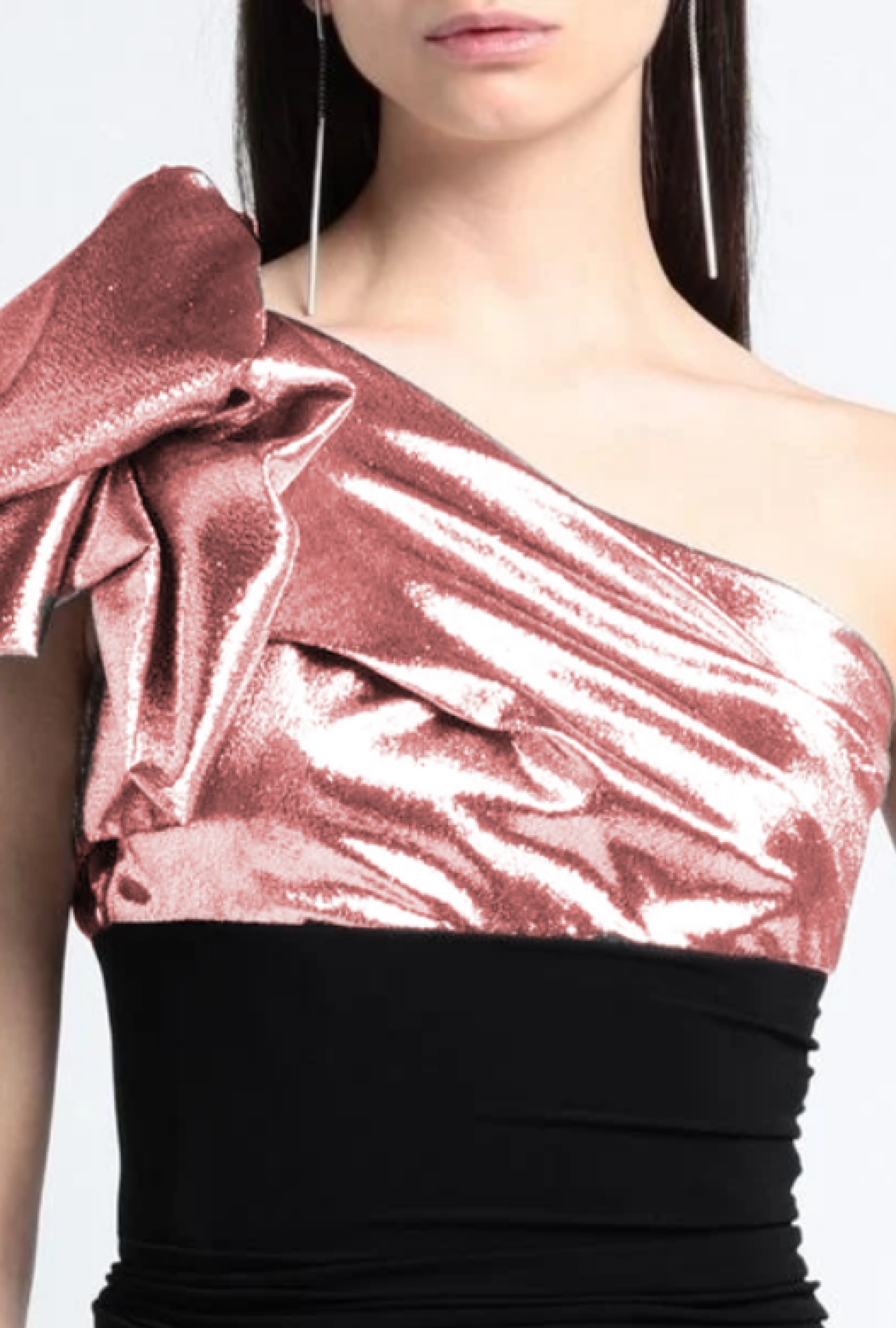 Robe Paule Ka Jersey de soie top asymétrique