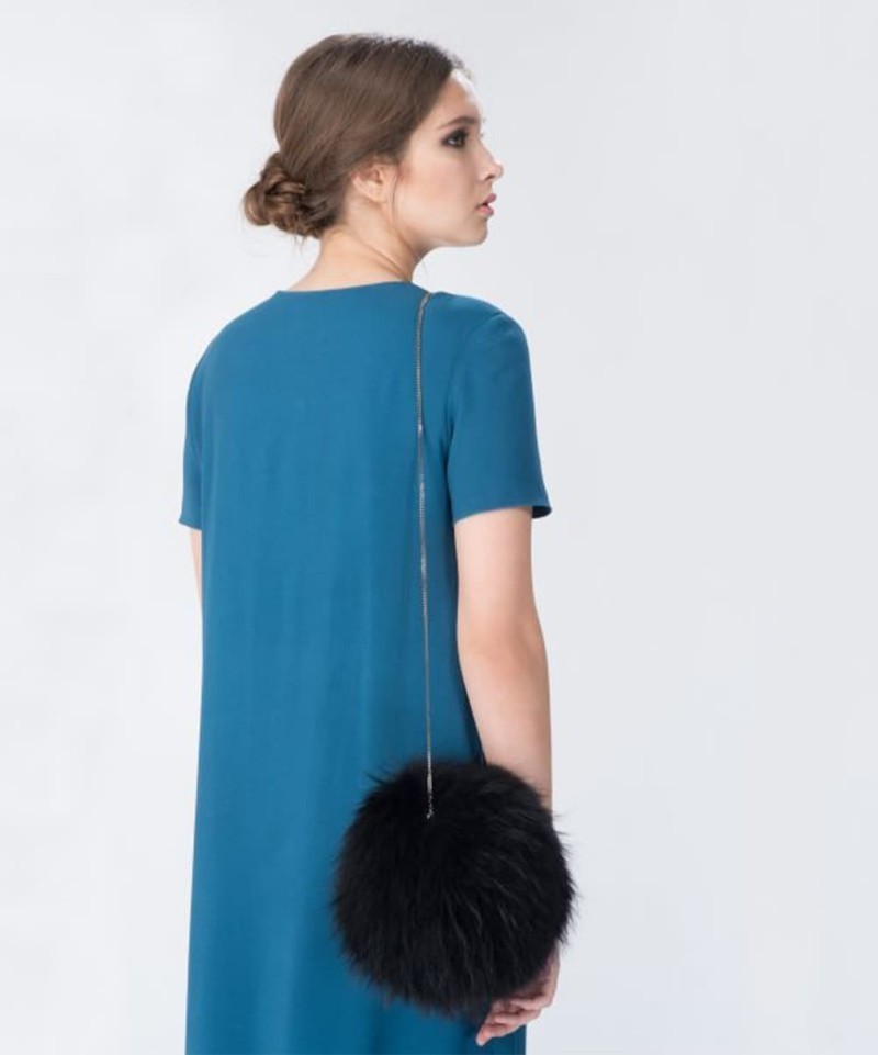 Sac Ungaro Fourrure Noire