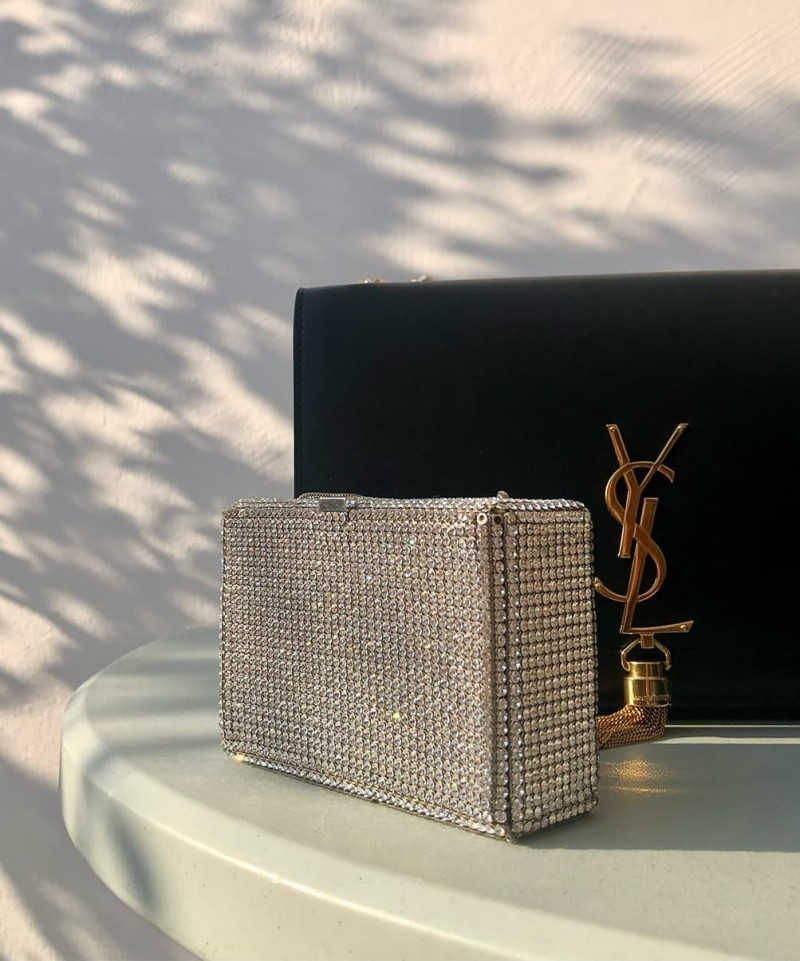 Sac Swarovski Strass Argent