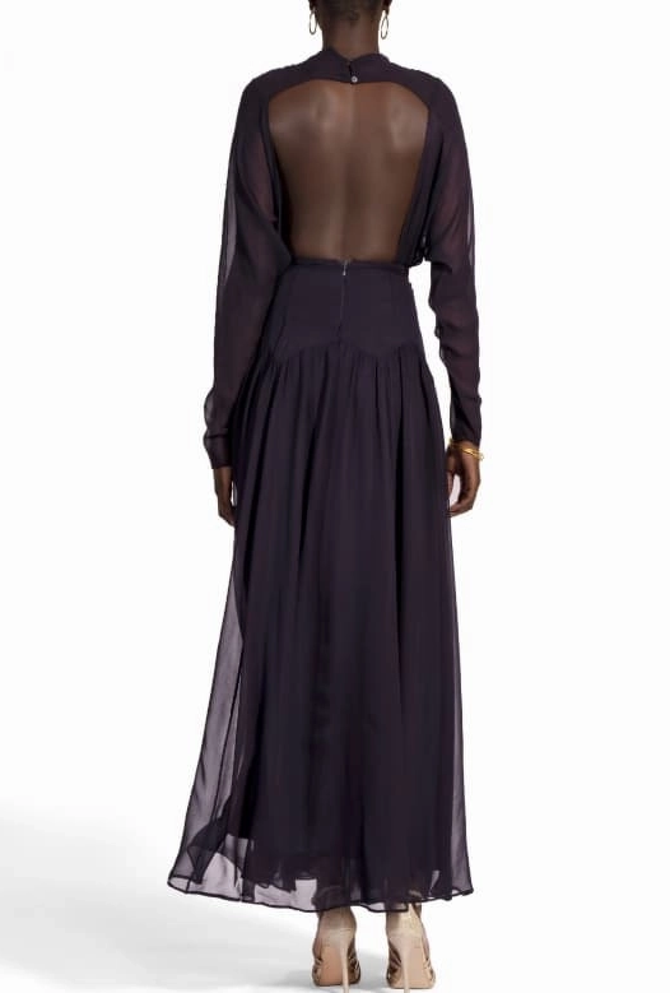 Robe John Galliano dos nu mousseline