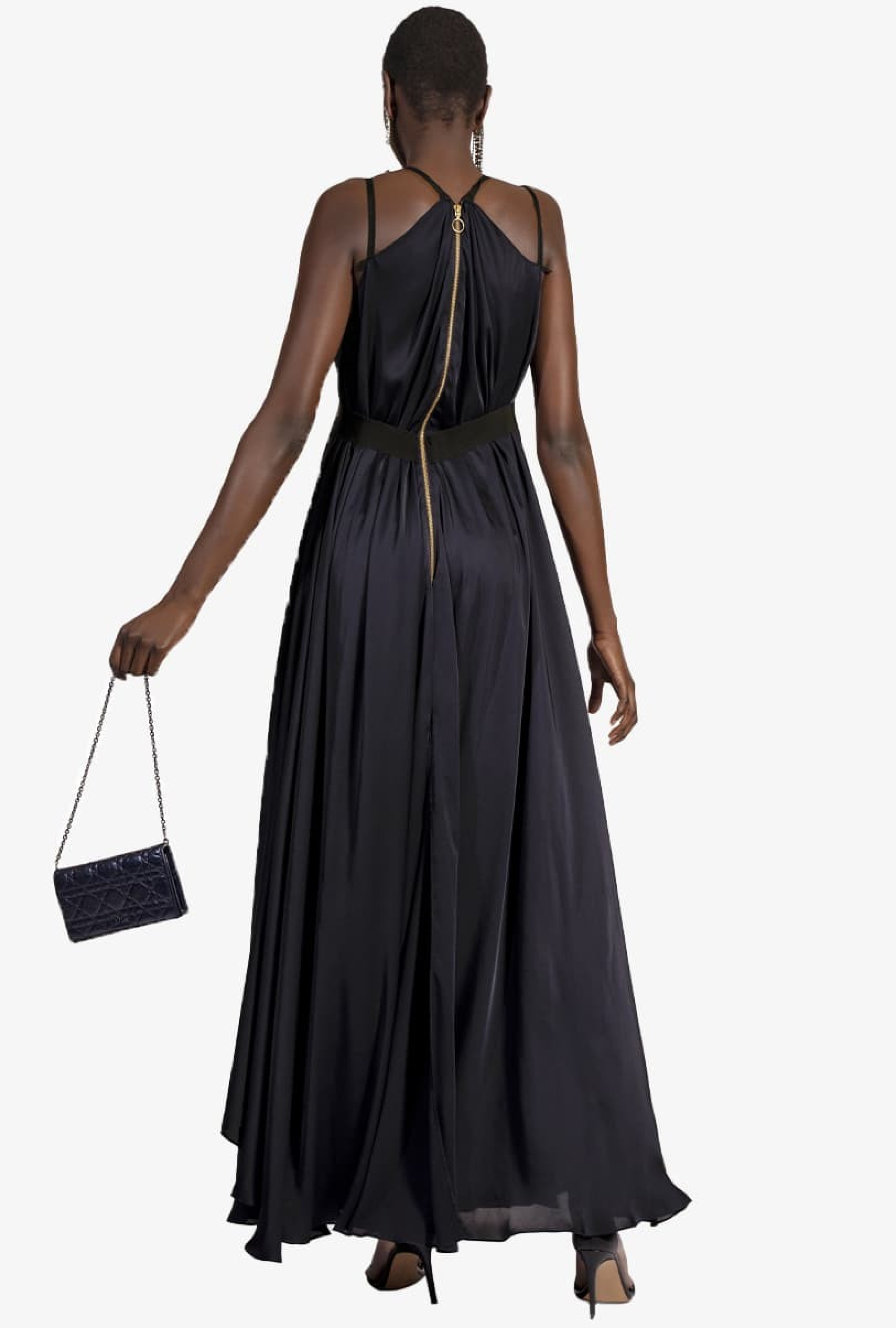 Robe Maison Rabih Kayrouz Marine Ceinture Gros Grain