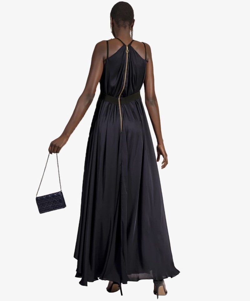 Robe Maison Rabih Kayrouz Marine Ceinture Gros Grain