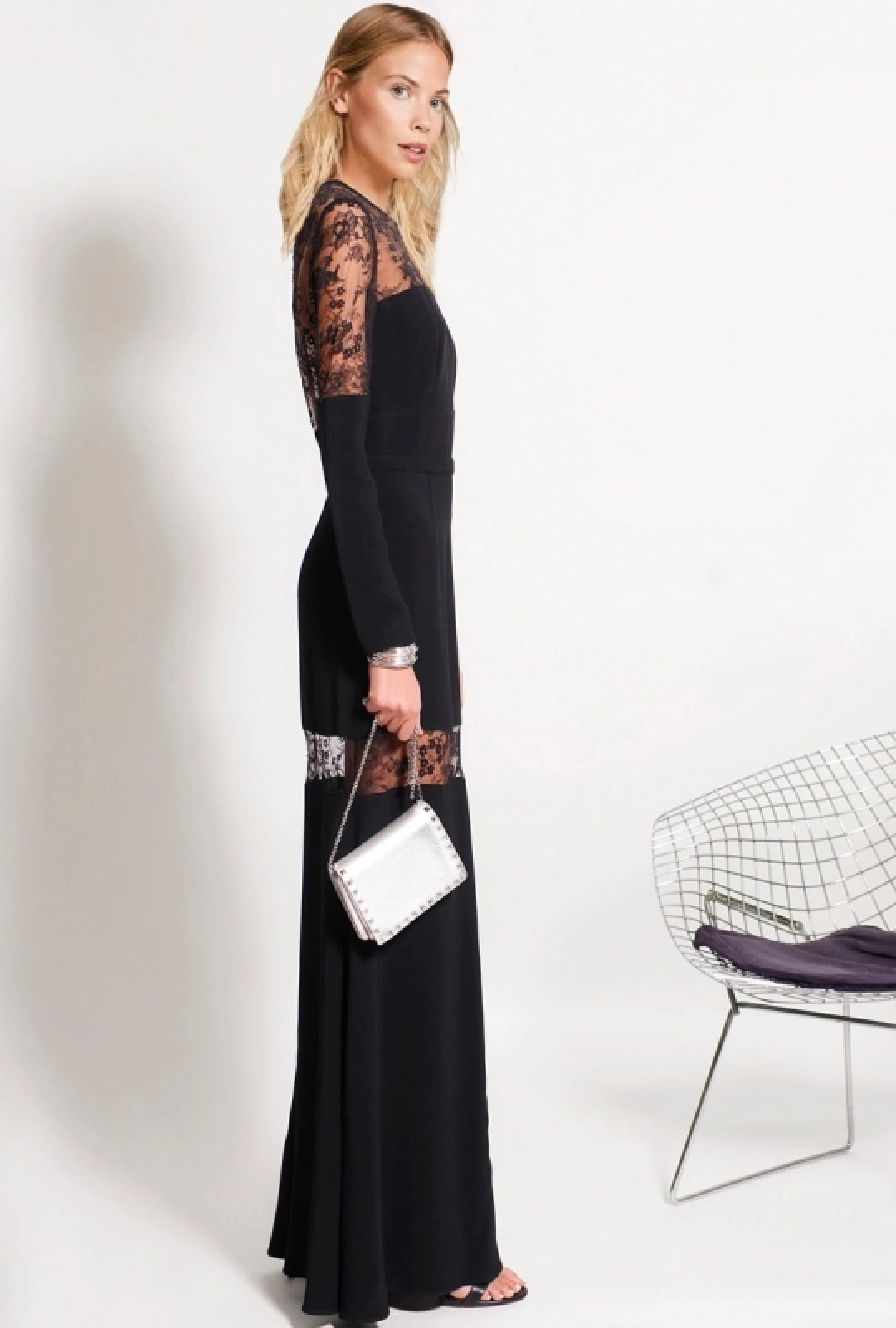 Robe Elie Saab Lace Skirt