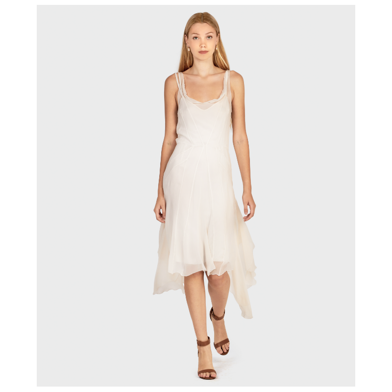 Robe John Galliano Mousseline Blanche