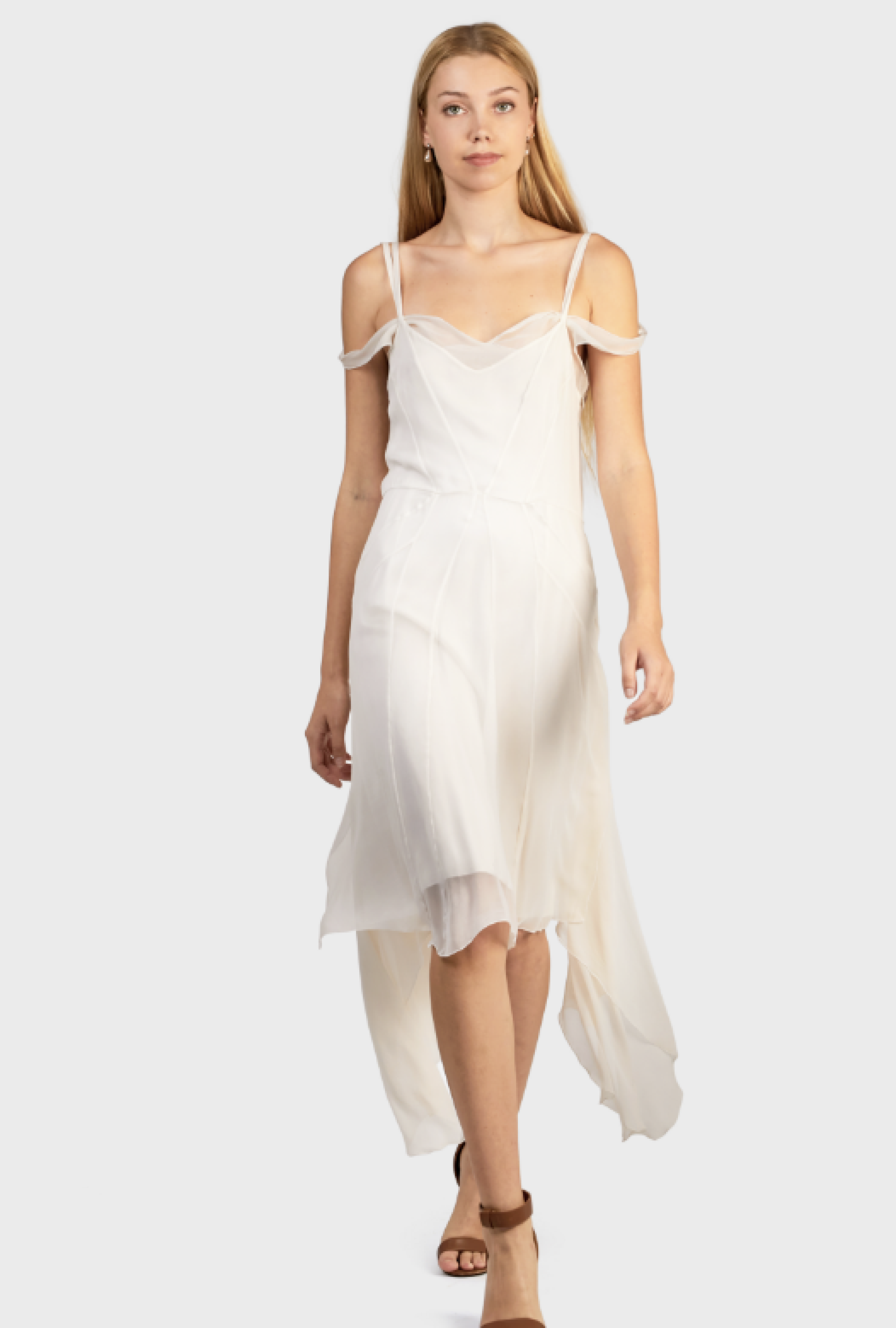 Robe John Galliano Mousseline Blanche
