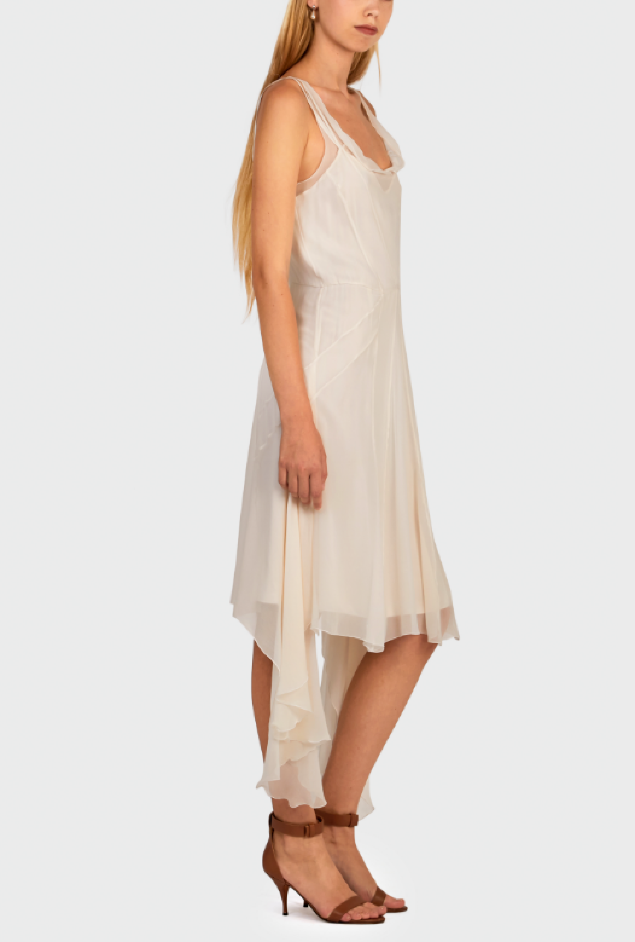 Robe John Galliano Mousseline Blanche