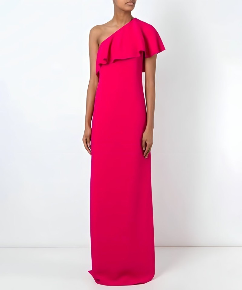 Robe Lanvin Asymétrique Fuchsia