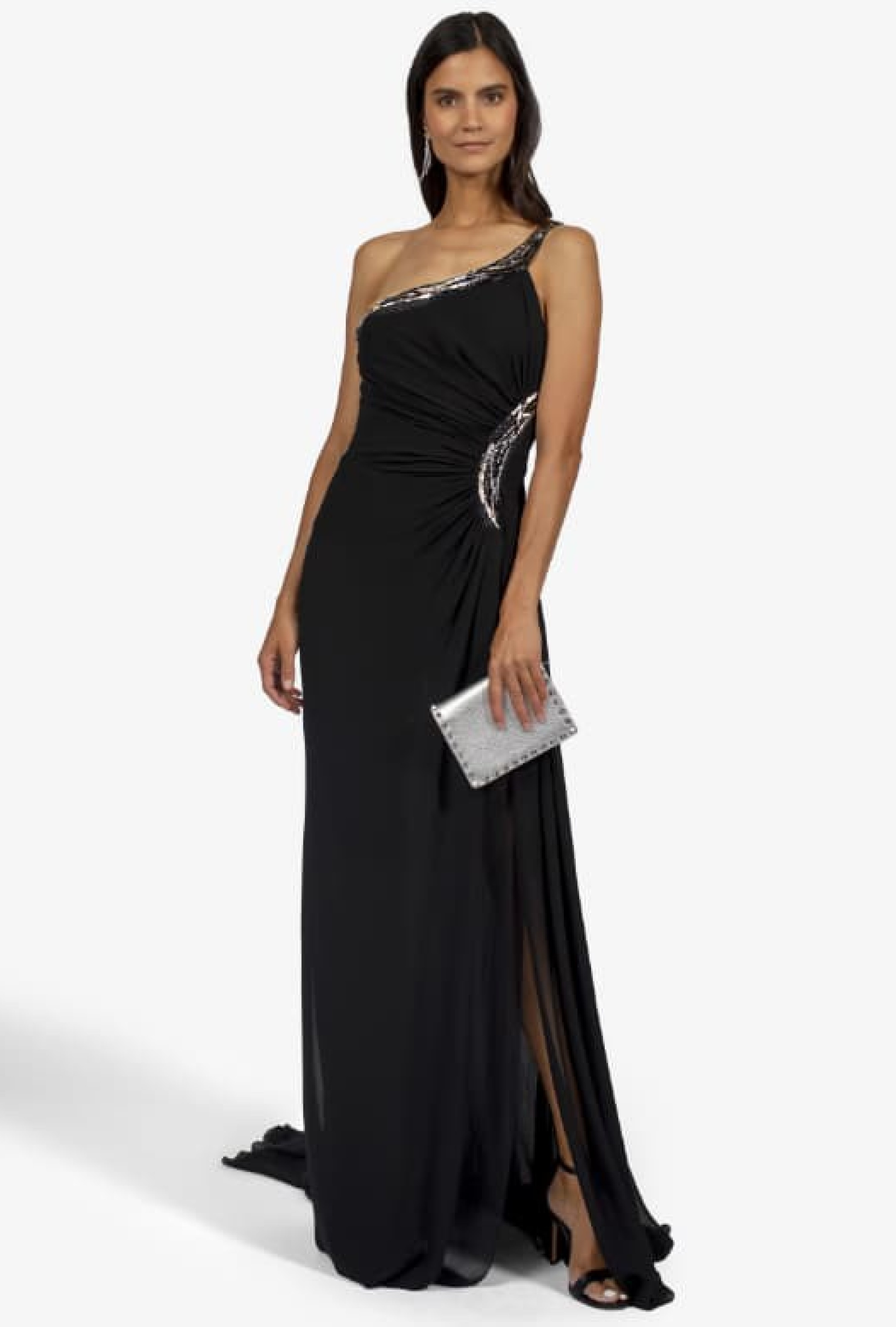 Robe Roberto Cavalli asymétrique Brodée Or