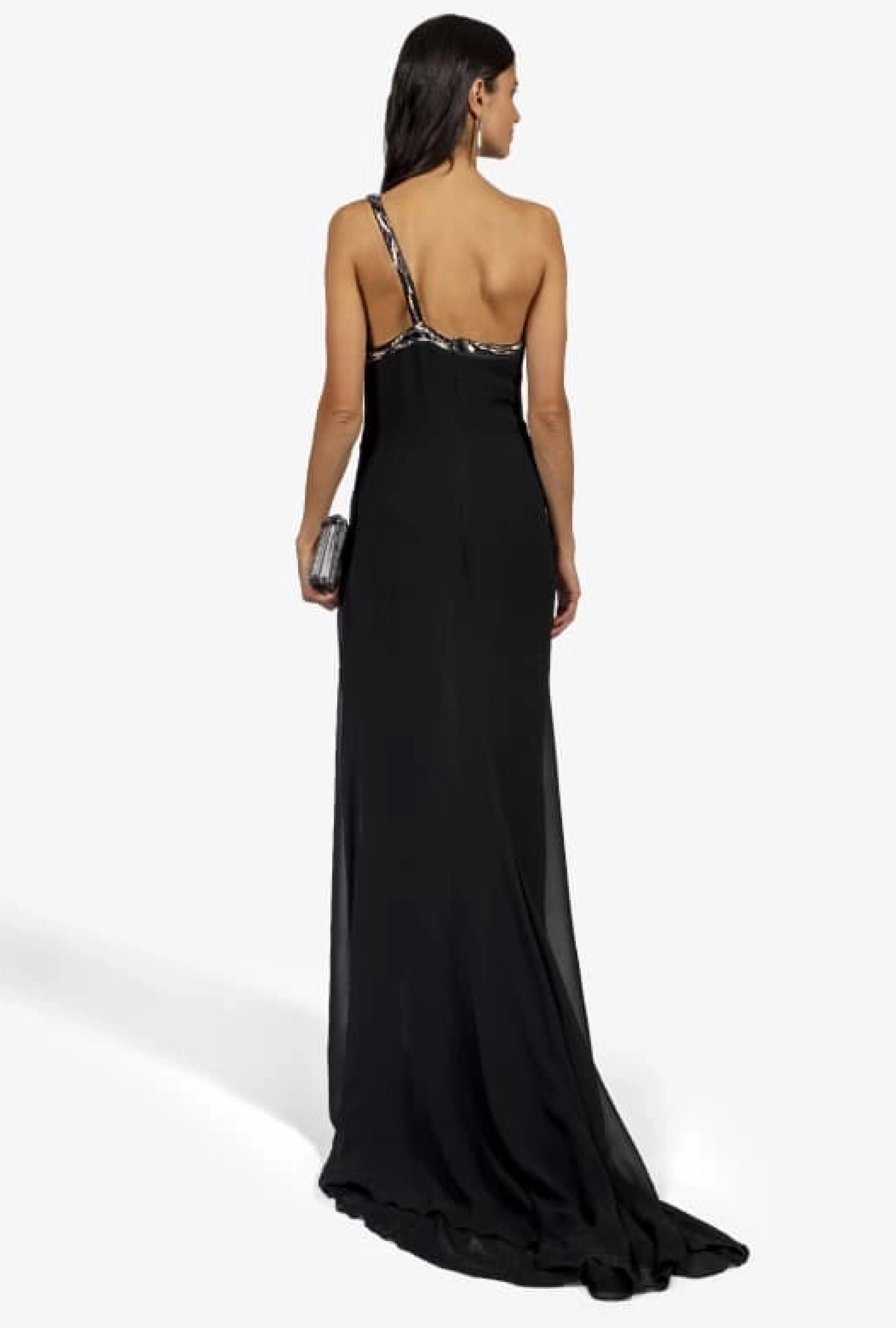 Robe Roberto Cavalli asymétrique Brodée Or