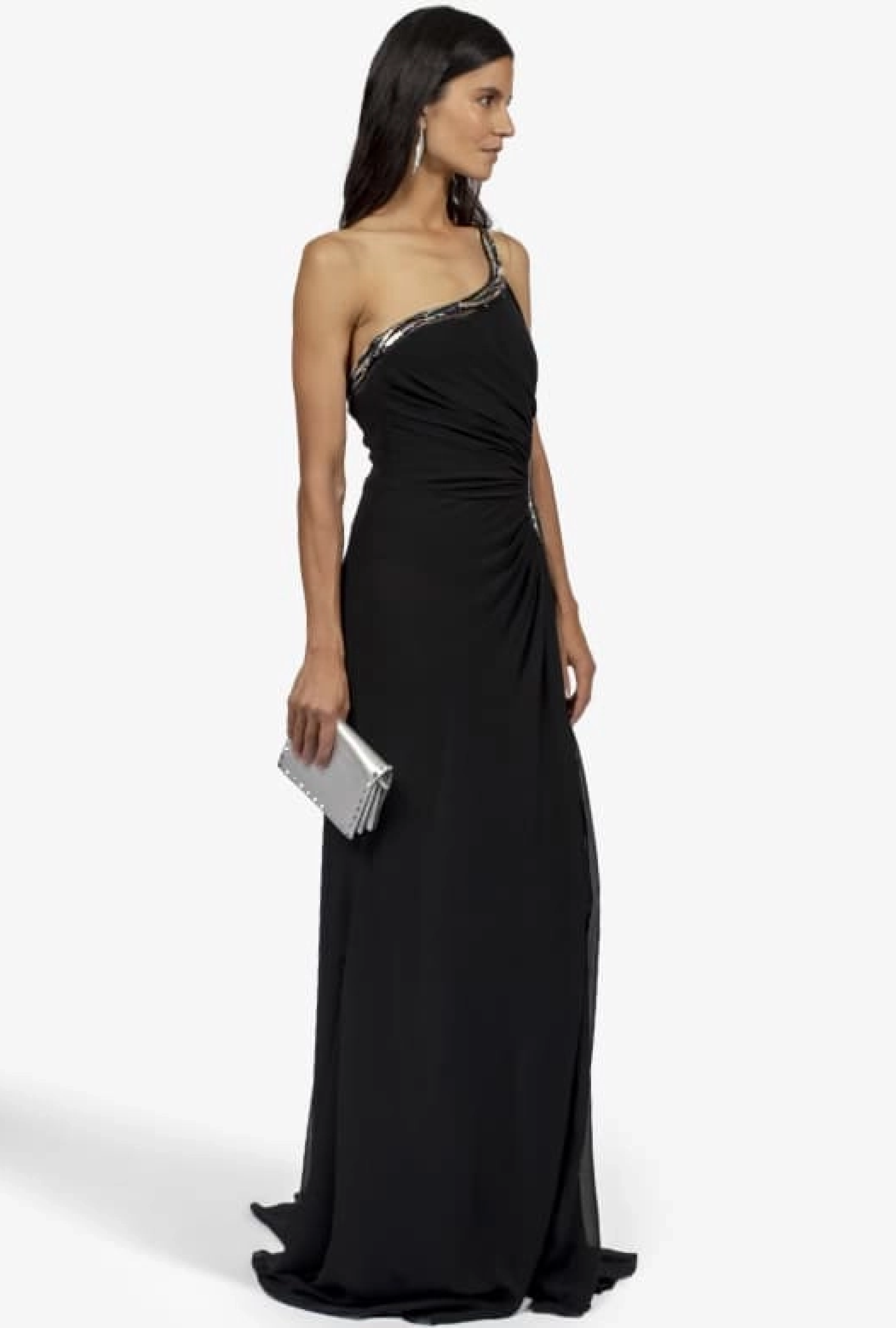 Robe Roberto Cavalli asymétrique Brodée Or