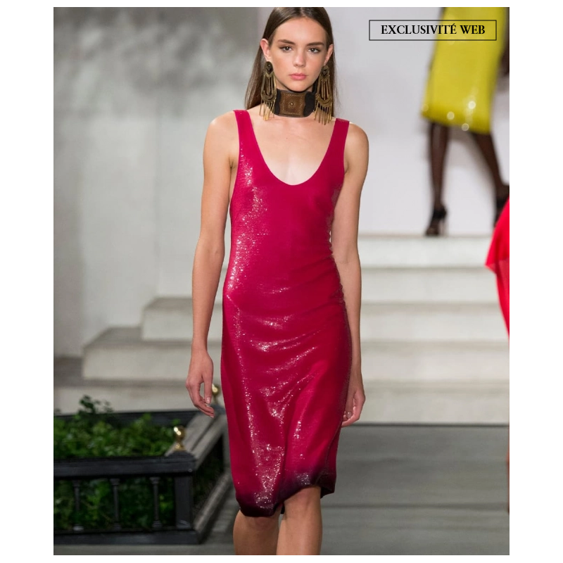 Robe Ralph Lauren Rose Sequins