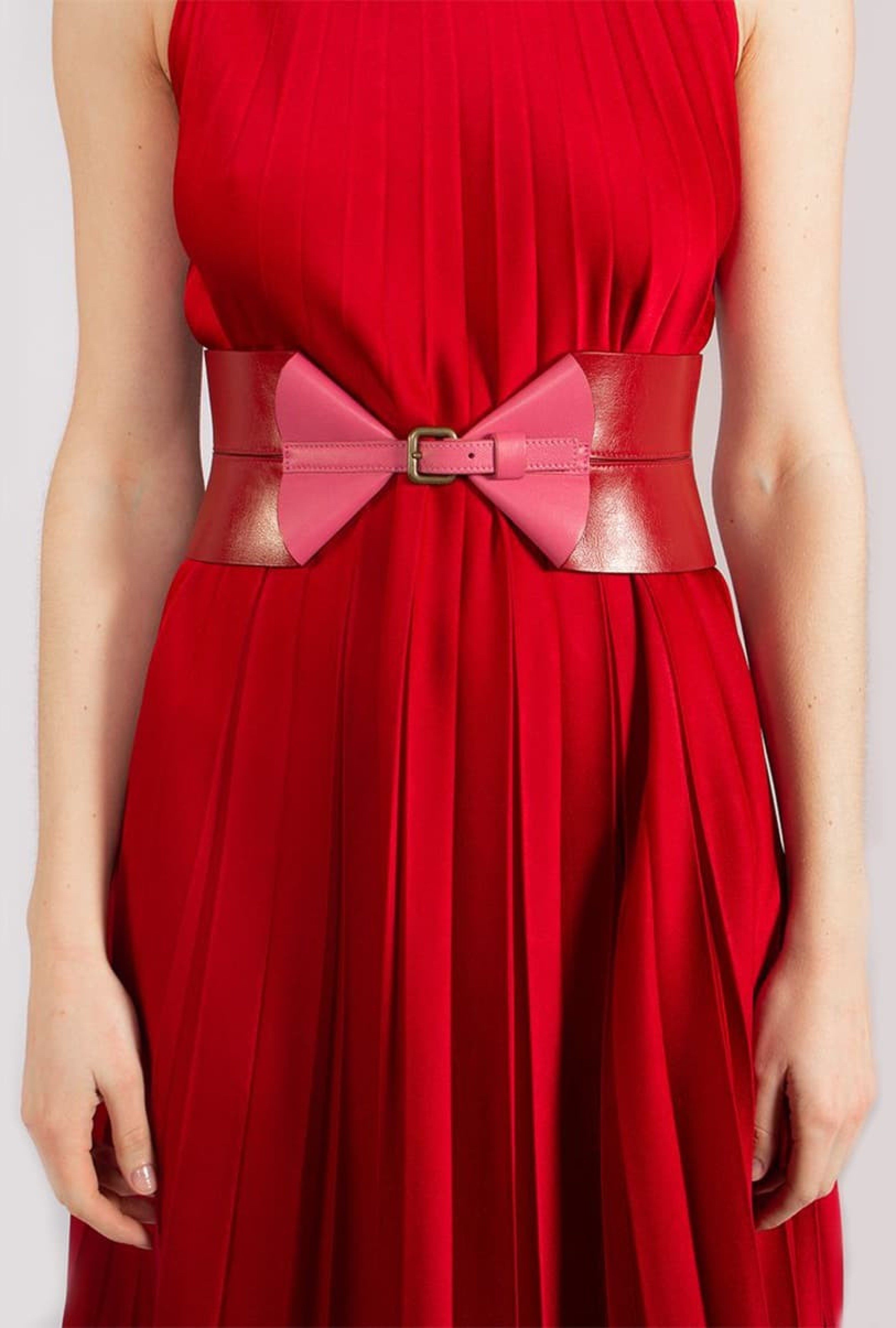 Ceinture Paule Ka Large rouge et rose