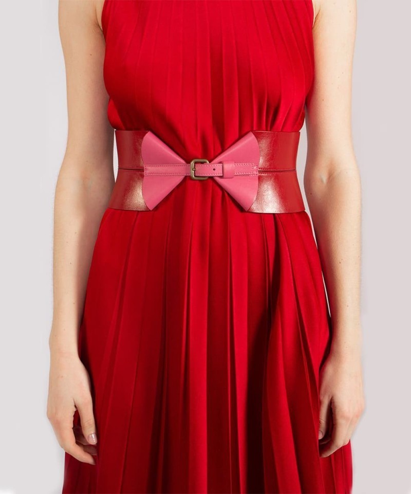 Ceinture Paule Ka Large rouge et rose