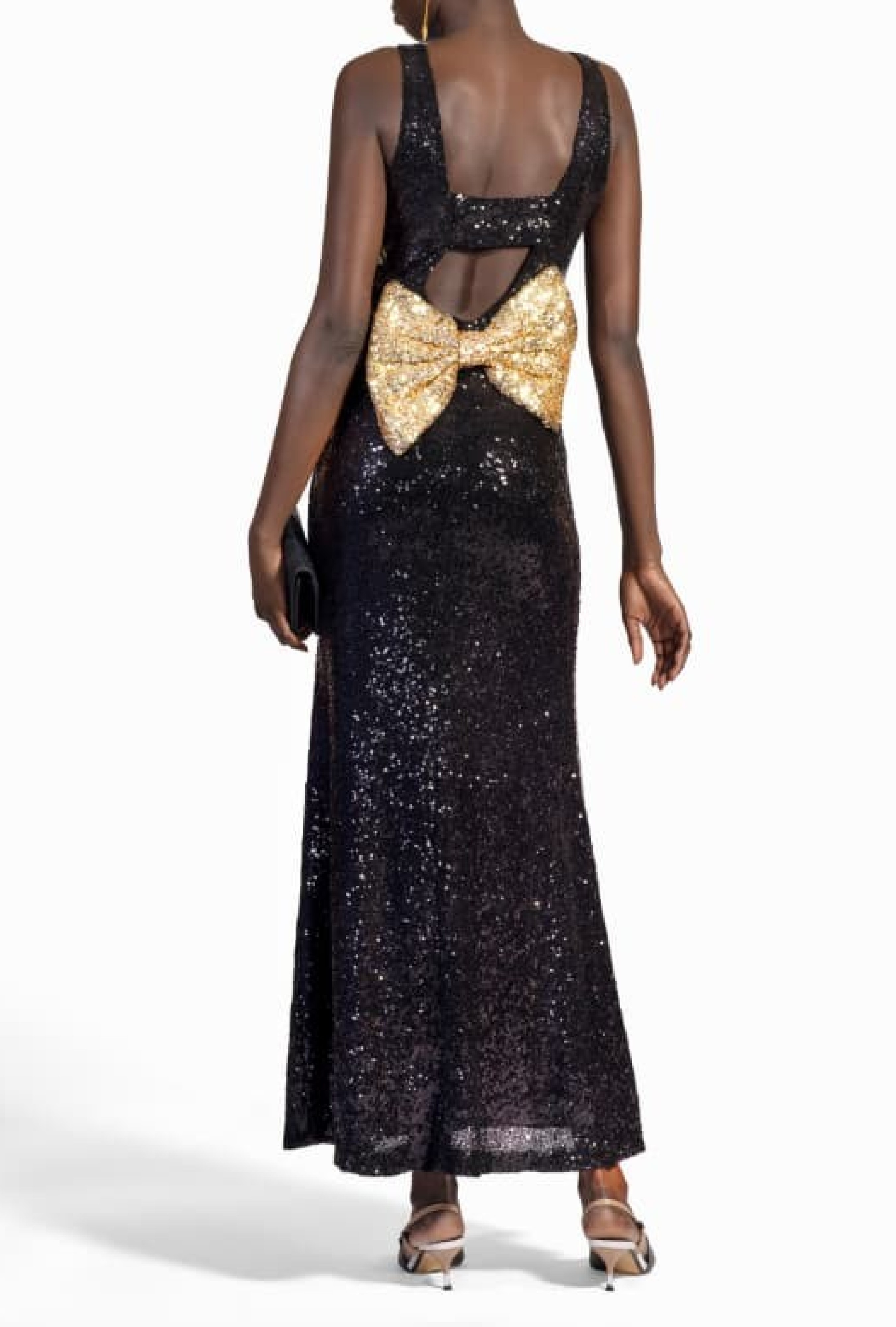 Robe Ashwi Noeud Doré- Exclusivité web