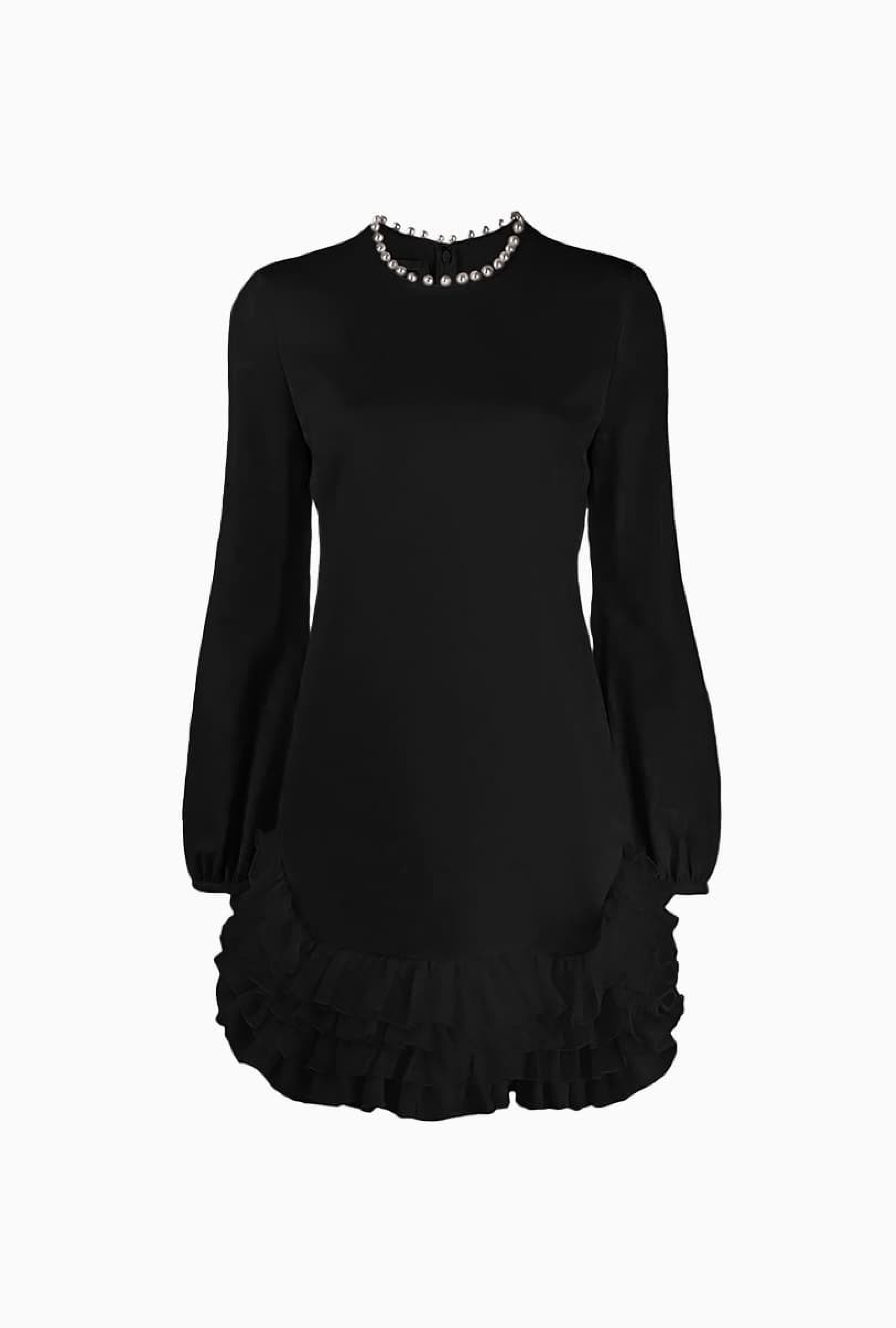 Robe Giambattista Valli Noire à Volants