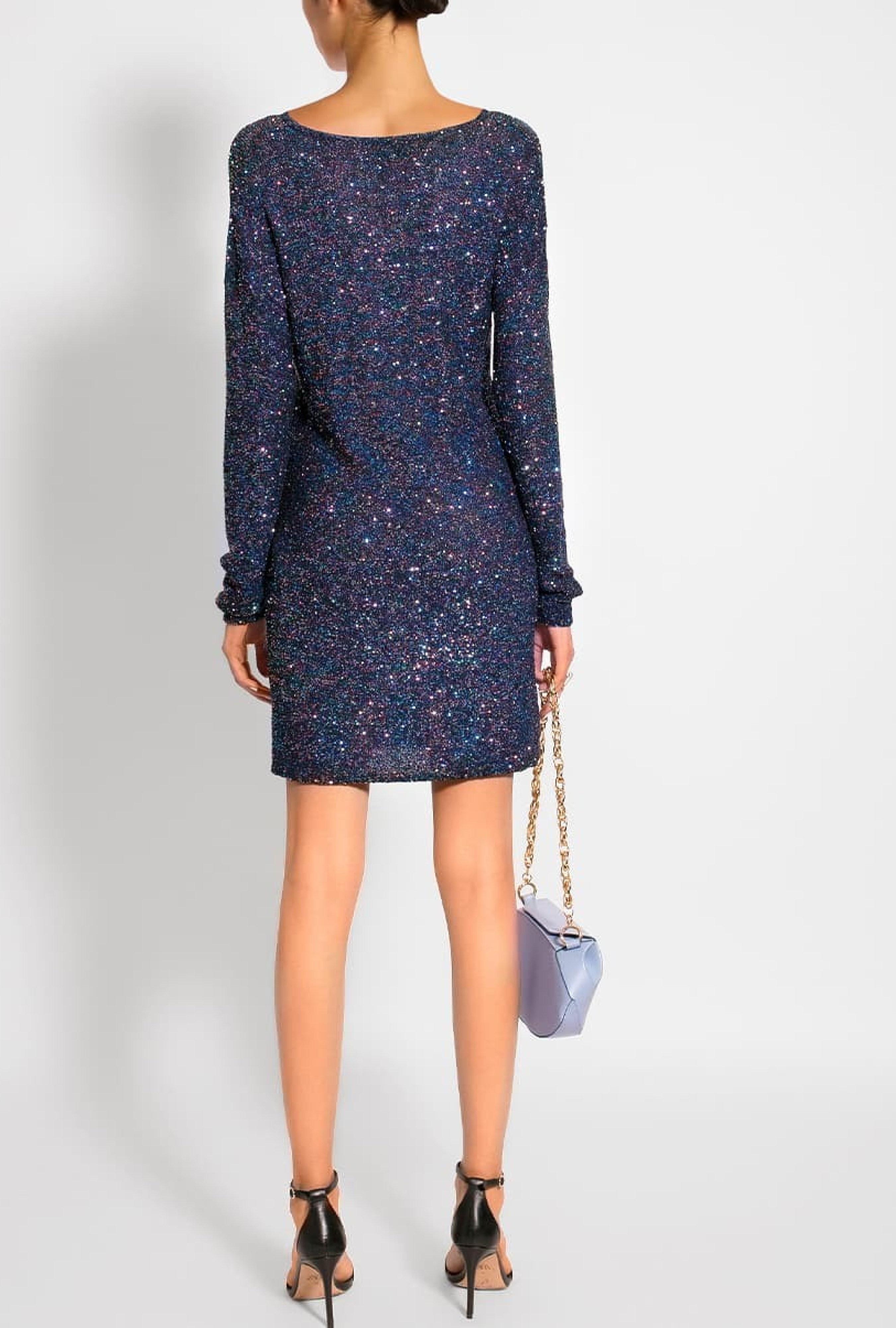 Robe Yves Saint Laurent Blue Sequins