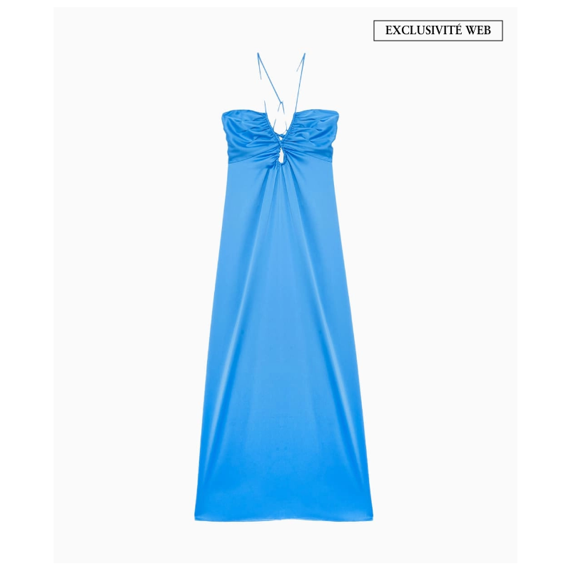 Robe Tara Jarmon Rosalia Bleue-Exclusivité web